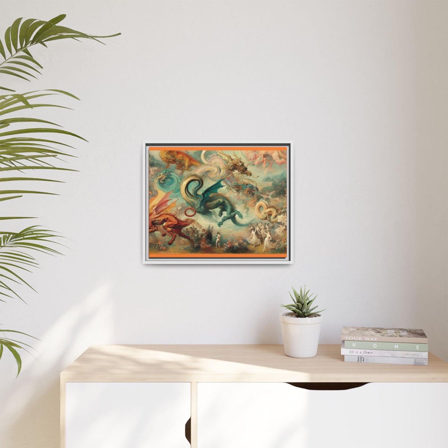 Degas Dreams of Dragons Canvas, Framed (Multi-color)