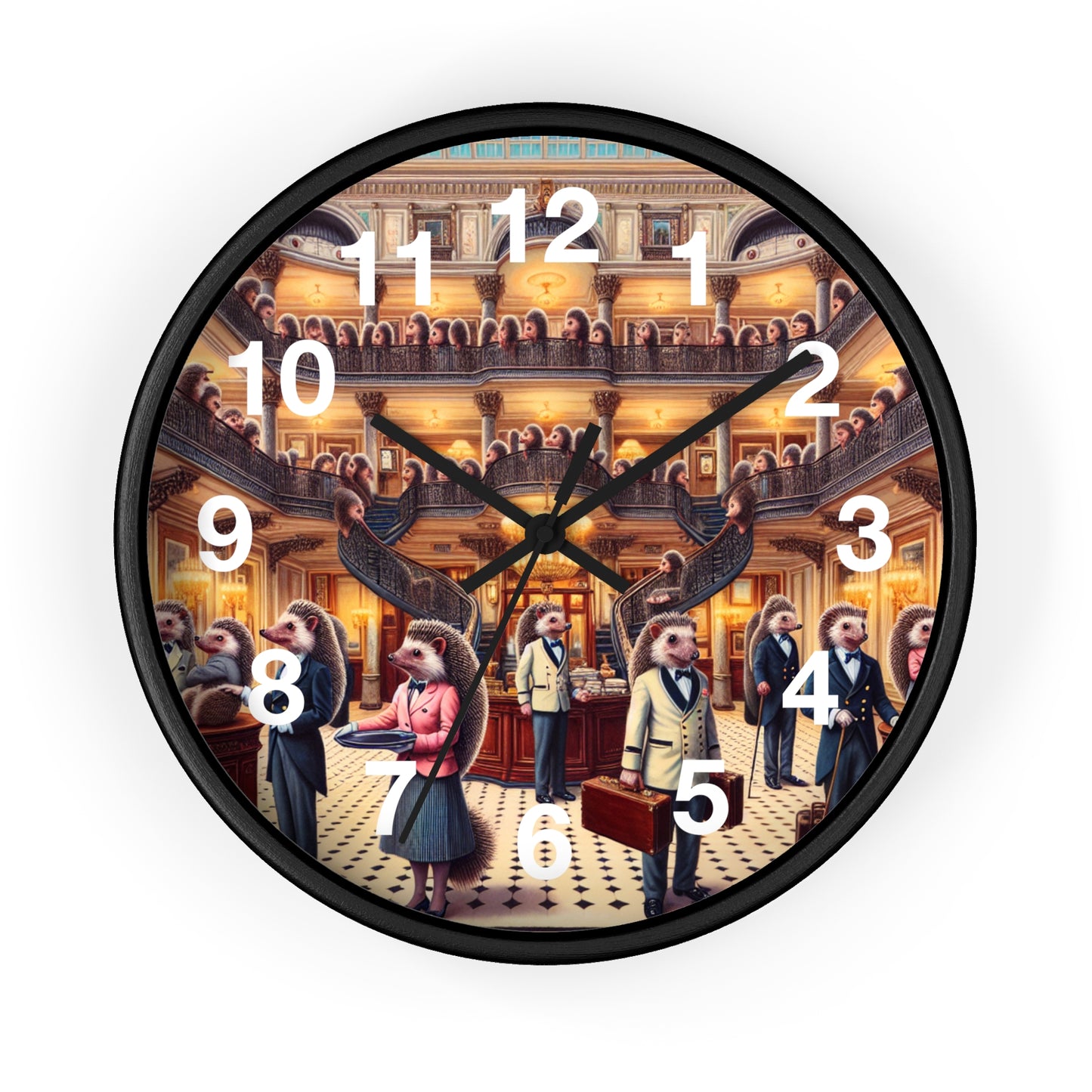 Hedgehog Hotel Wall Clock