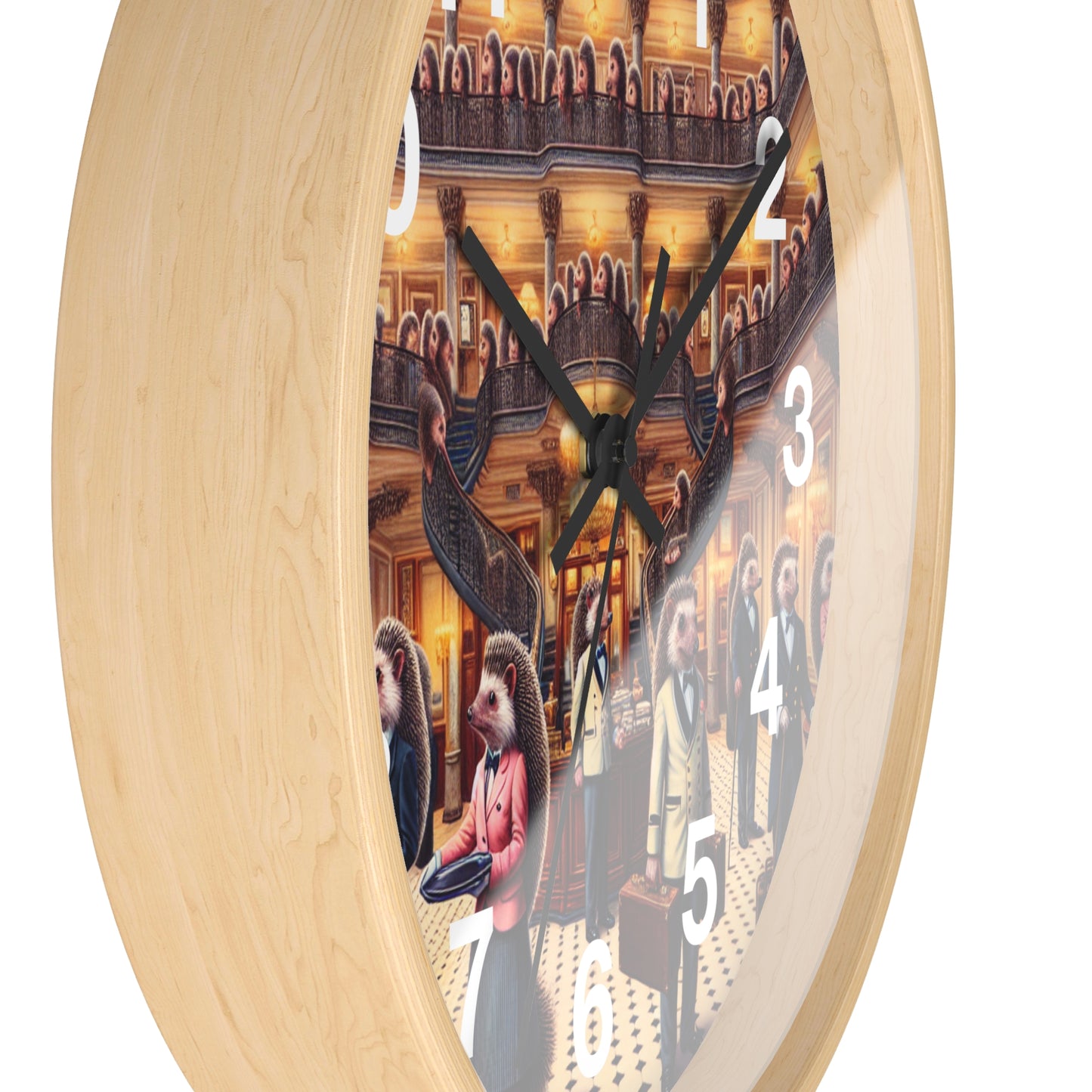 Hedgehog Hotel Wall Clock