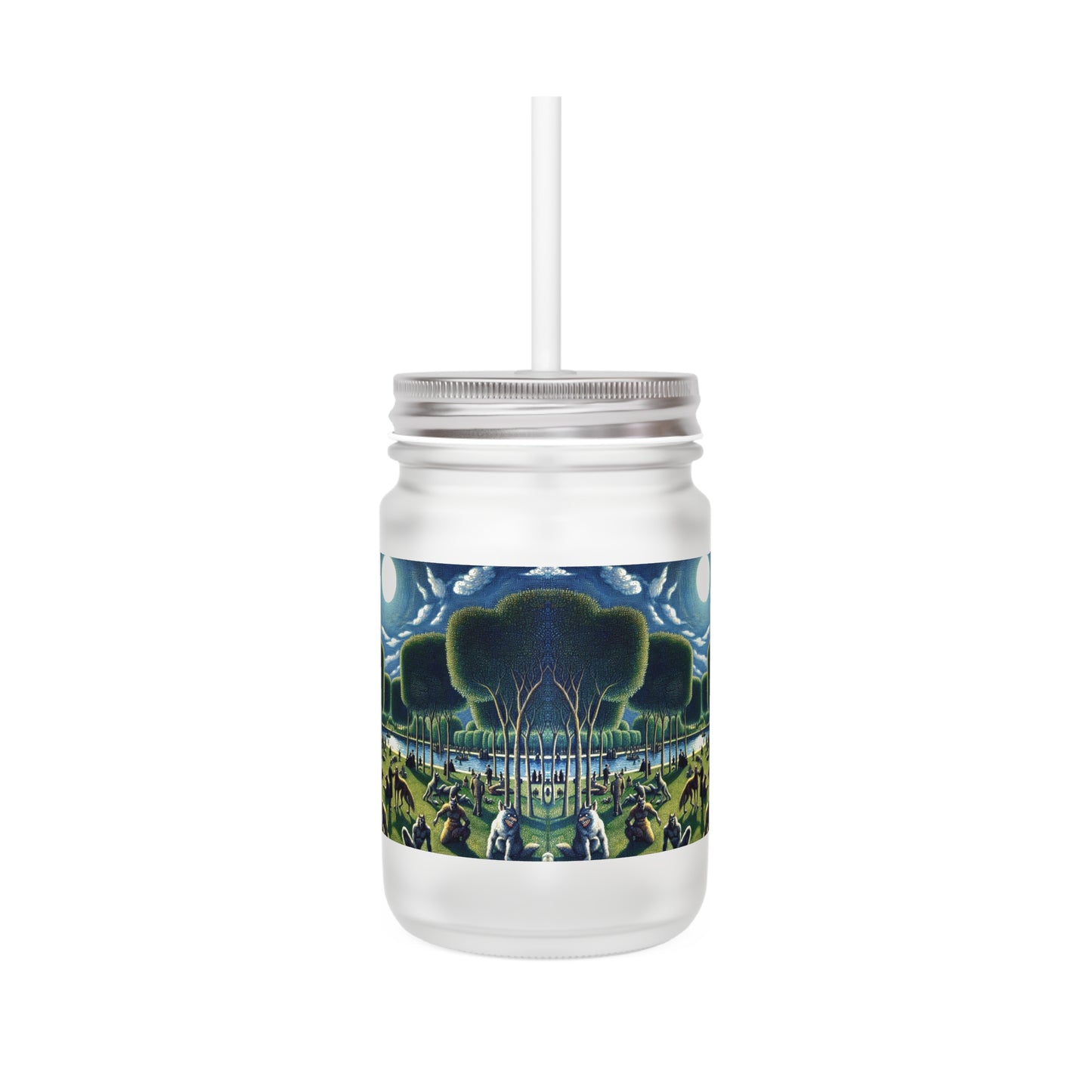 Werewolves at the Waterfront Mason Jar Tumbler
