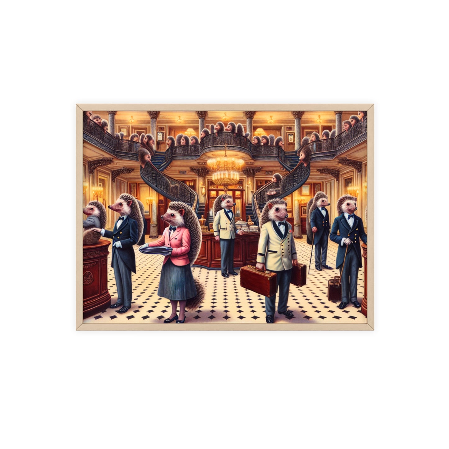 Framed Hedgehog Hotel Poster