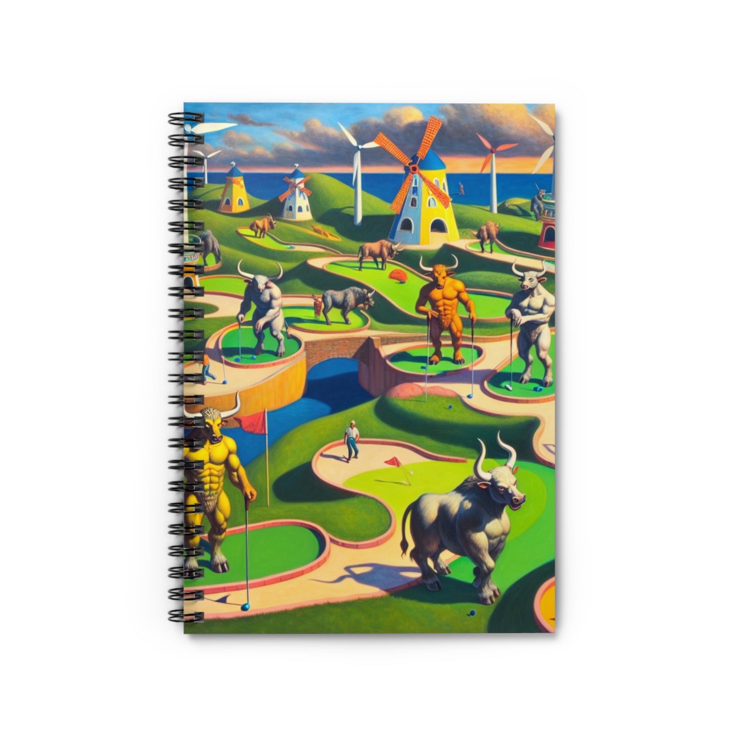 Mini-taur Golf Spiral Notebook