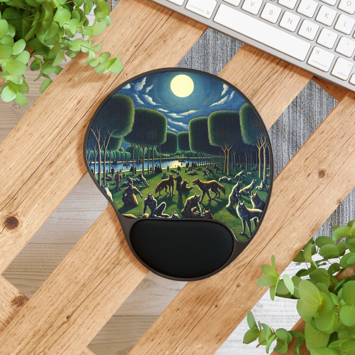 Werewolves at the Waterfront Mouse Pad with Wrist Rest