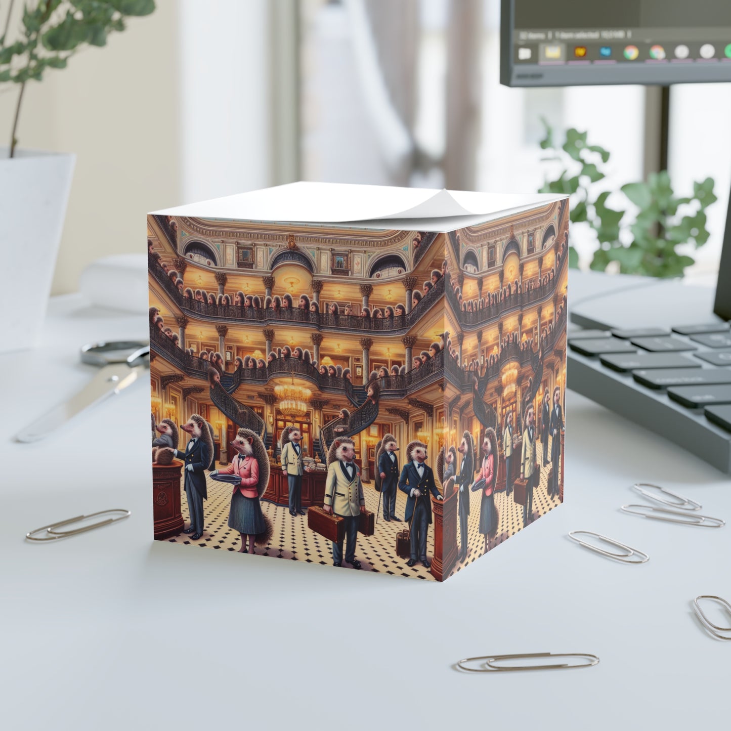 Hedgehog Hotel Post It Note Cube