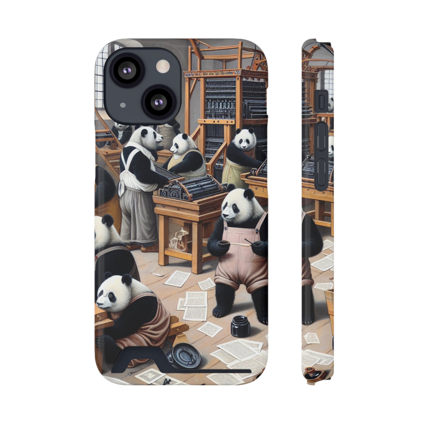 Printing Pandamonium Phone Case with Card Holder - IPHONE