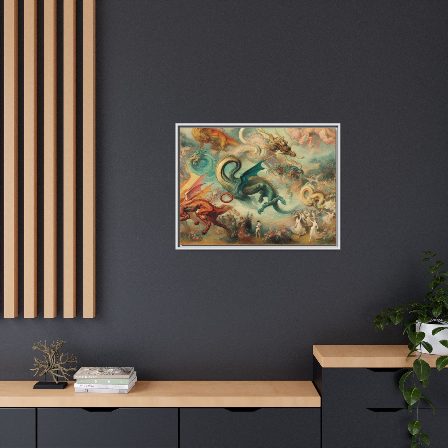 Degas Dreams of Dragons Canvas, Framed (Multi-color)