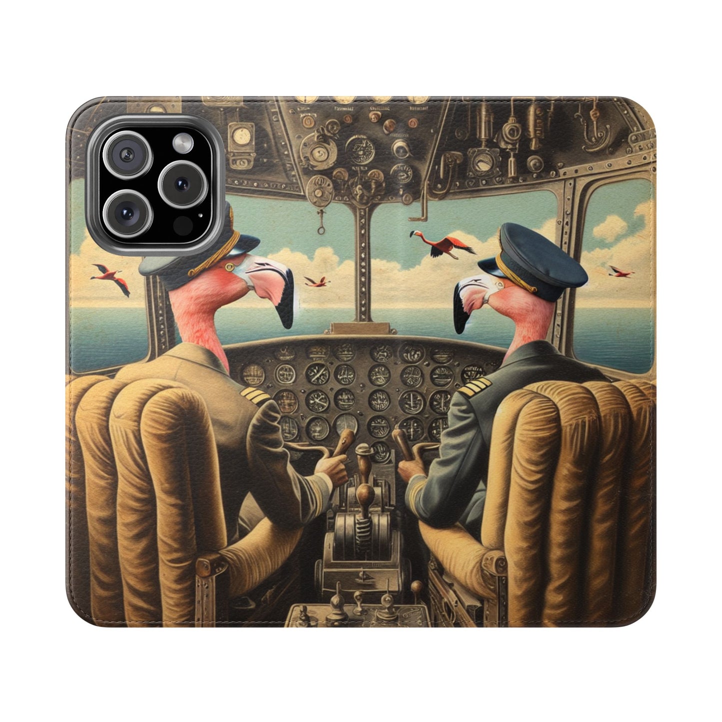 Flamingo Flight Deck Flip Case - iPhone/Galaxy