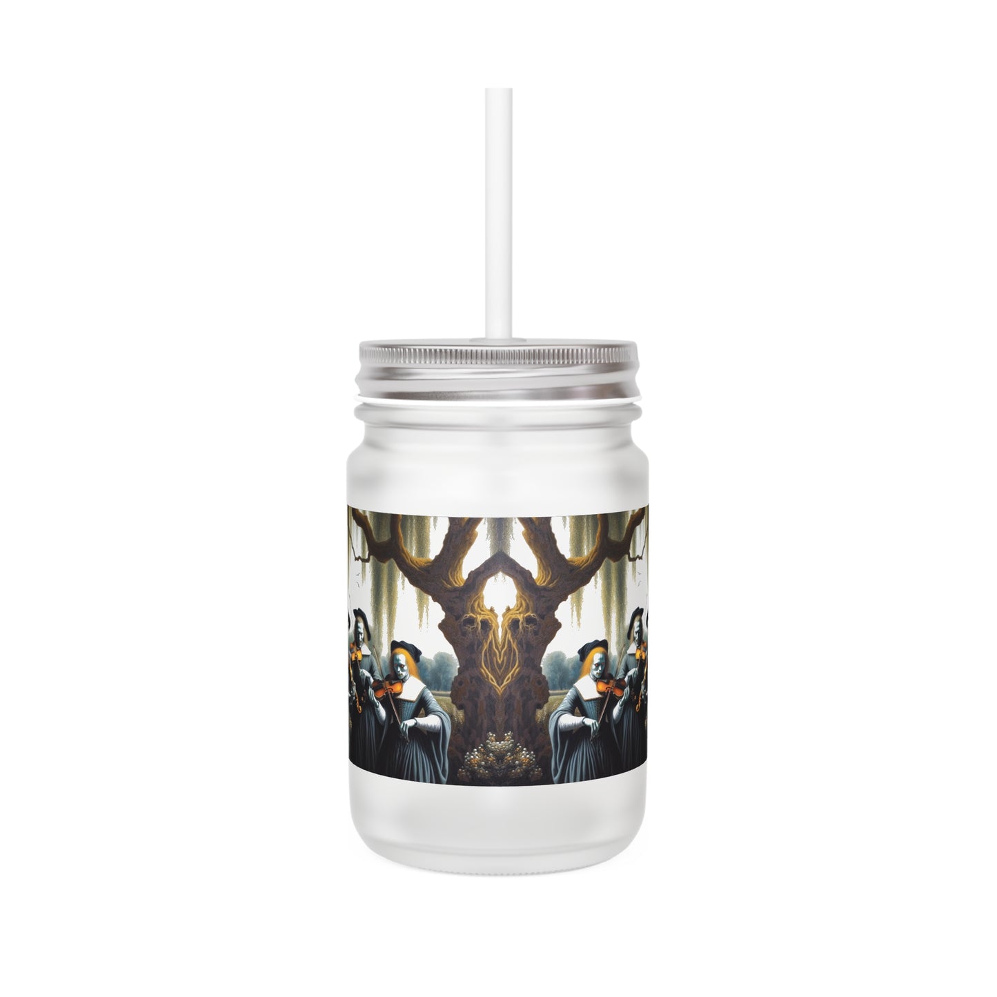 Vermeer's Vampire Violinists Mason Jar Tumbler