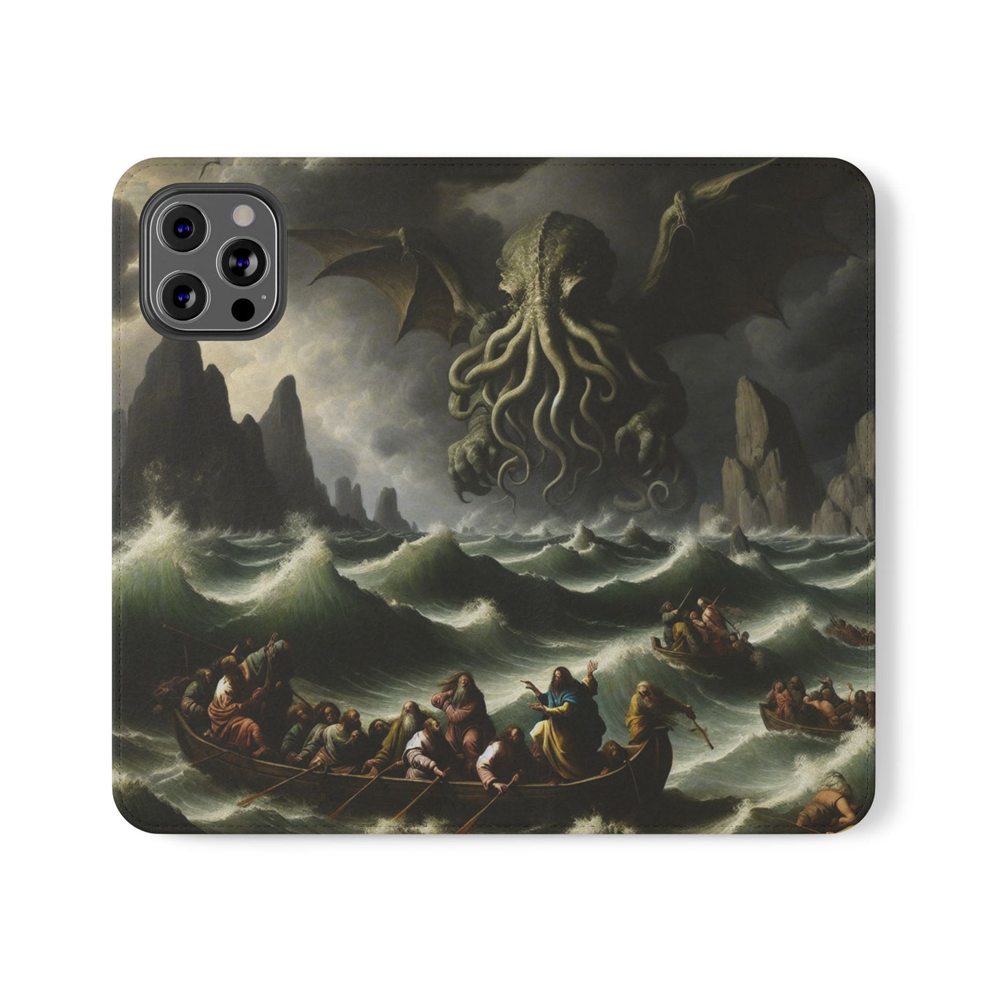 Cthulhu in the Storm Flip Cases for iPhones
