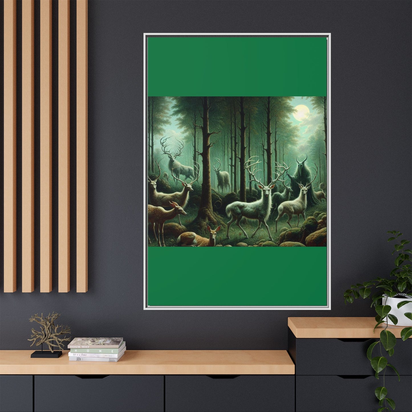 Wendigo Shepherd Canvas, Framed (Multi-color)