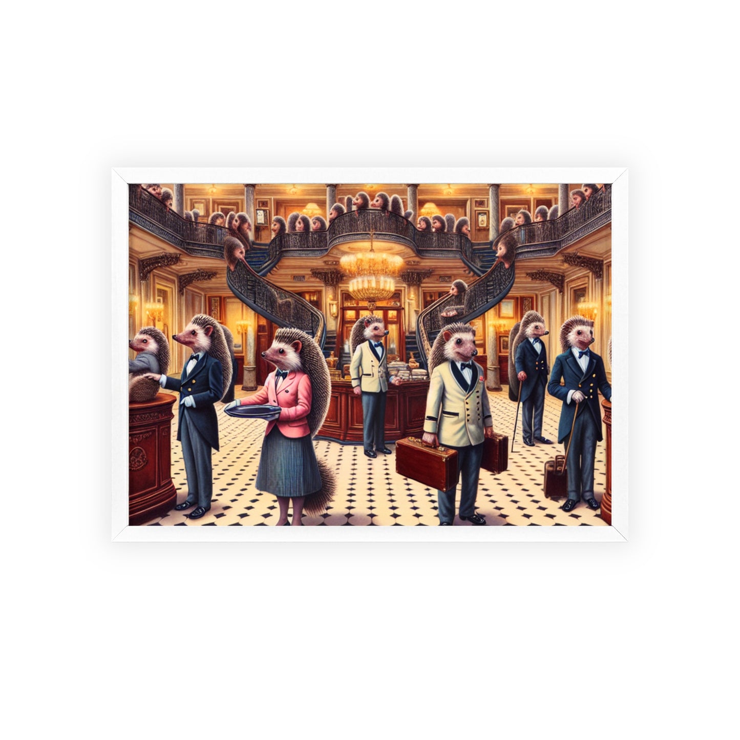 Framed Hedgehog Hotel Poster