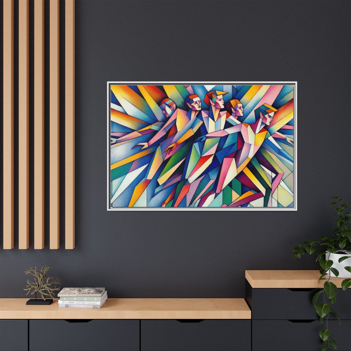 Picasso's Pixies Canvas, Framed (Multi-color)