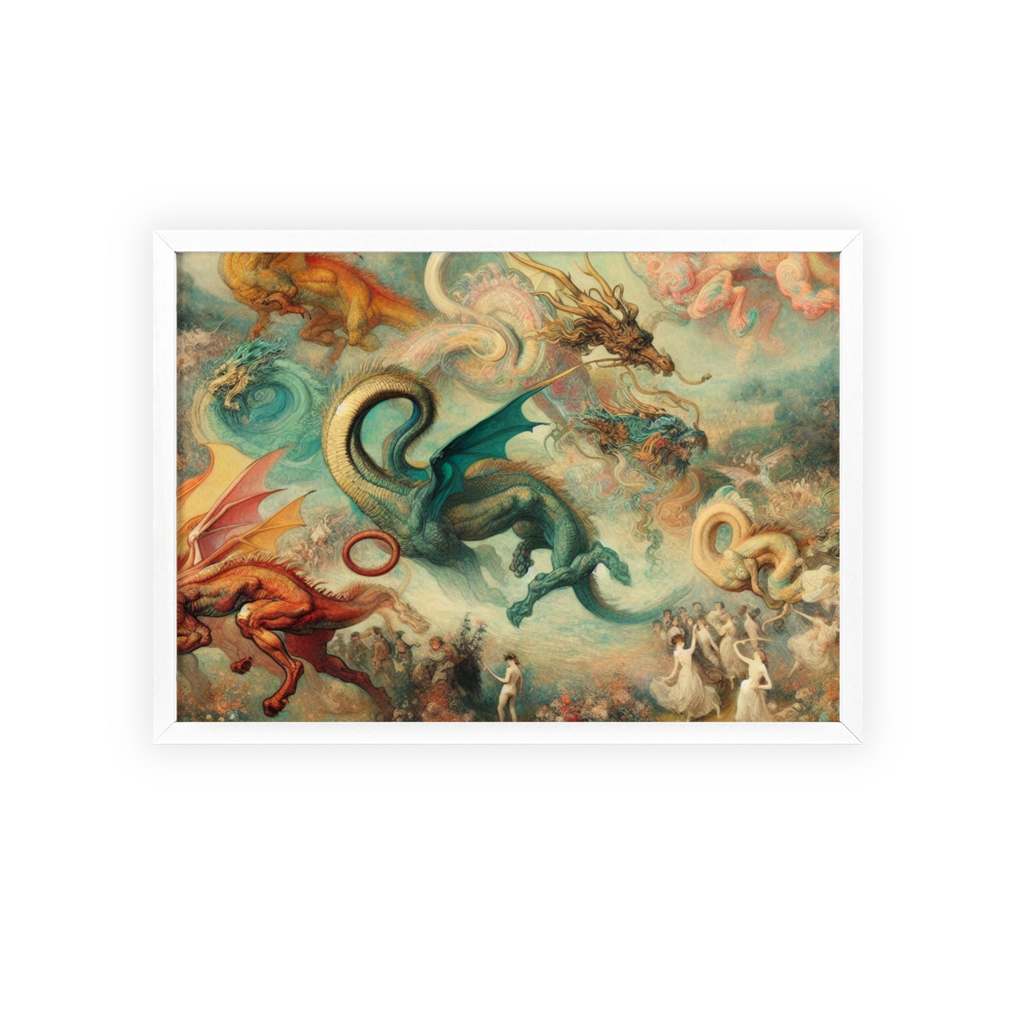 Framed Degas Dreams of Dragons Poster