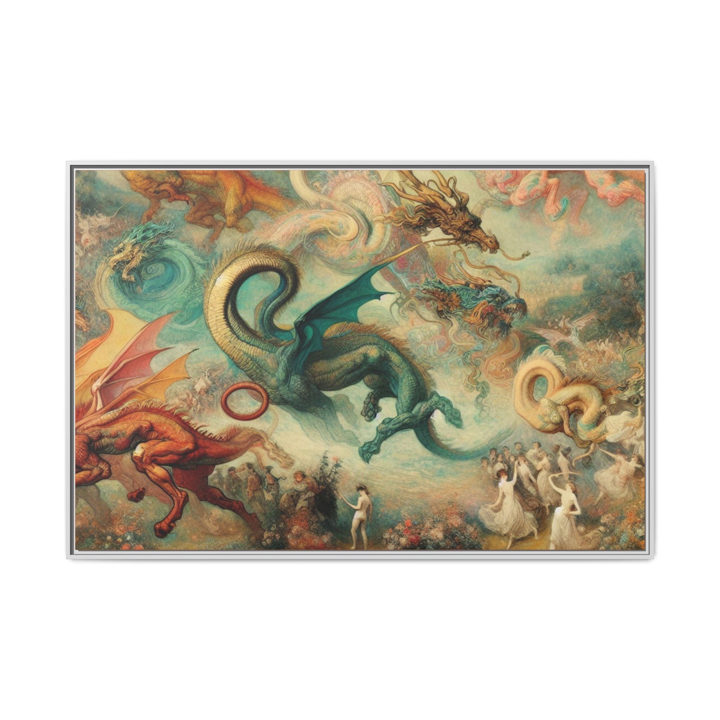 Degas Dreams of Dragons Canvas, Framed (Multi-color)