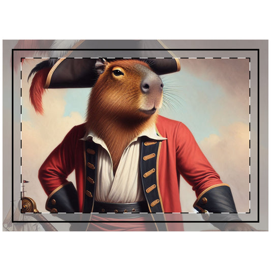 Captain Capybara Throw Pillow