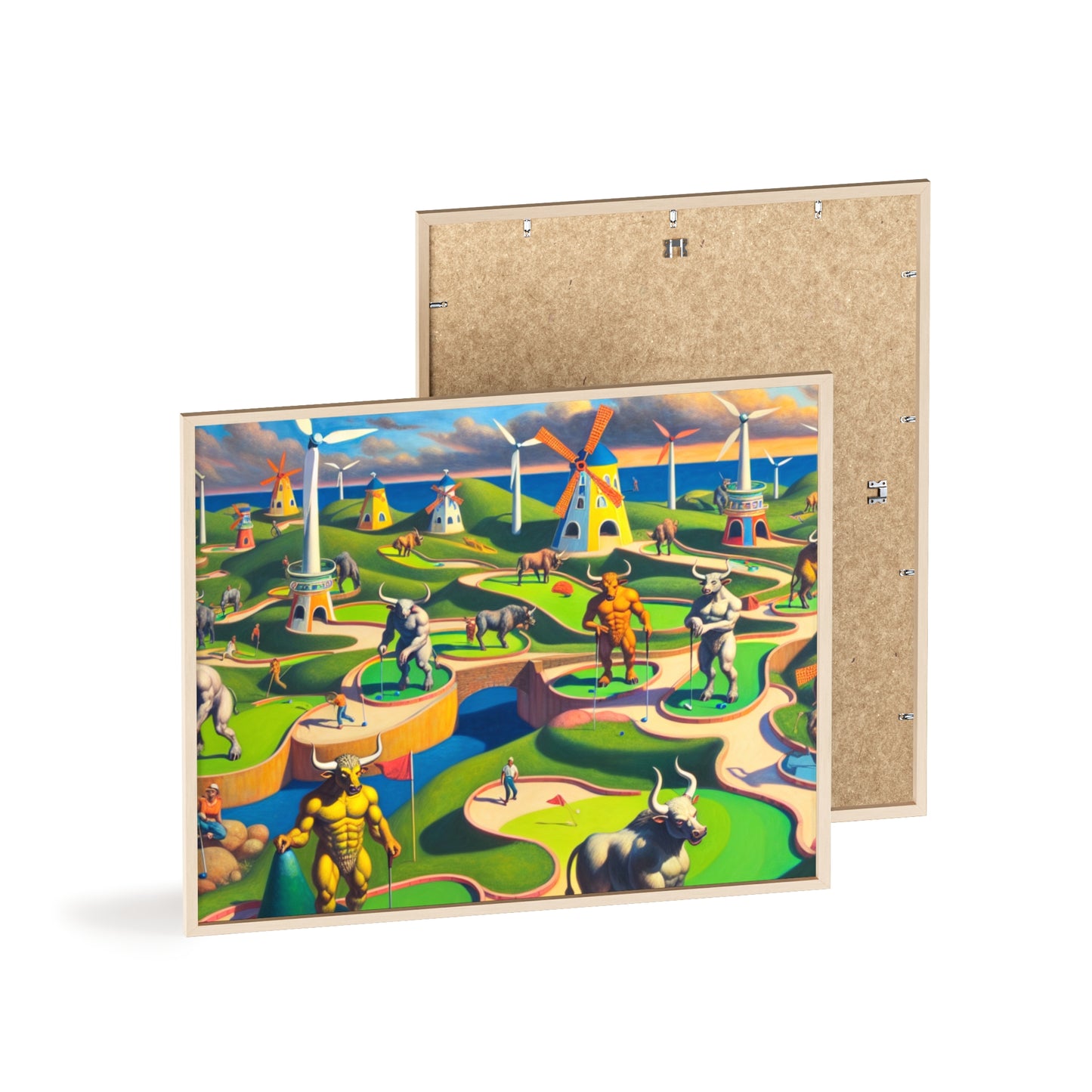 Framed Mini-taur Golf Poster