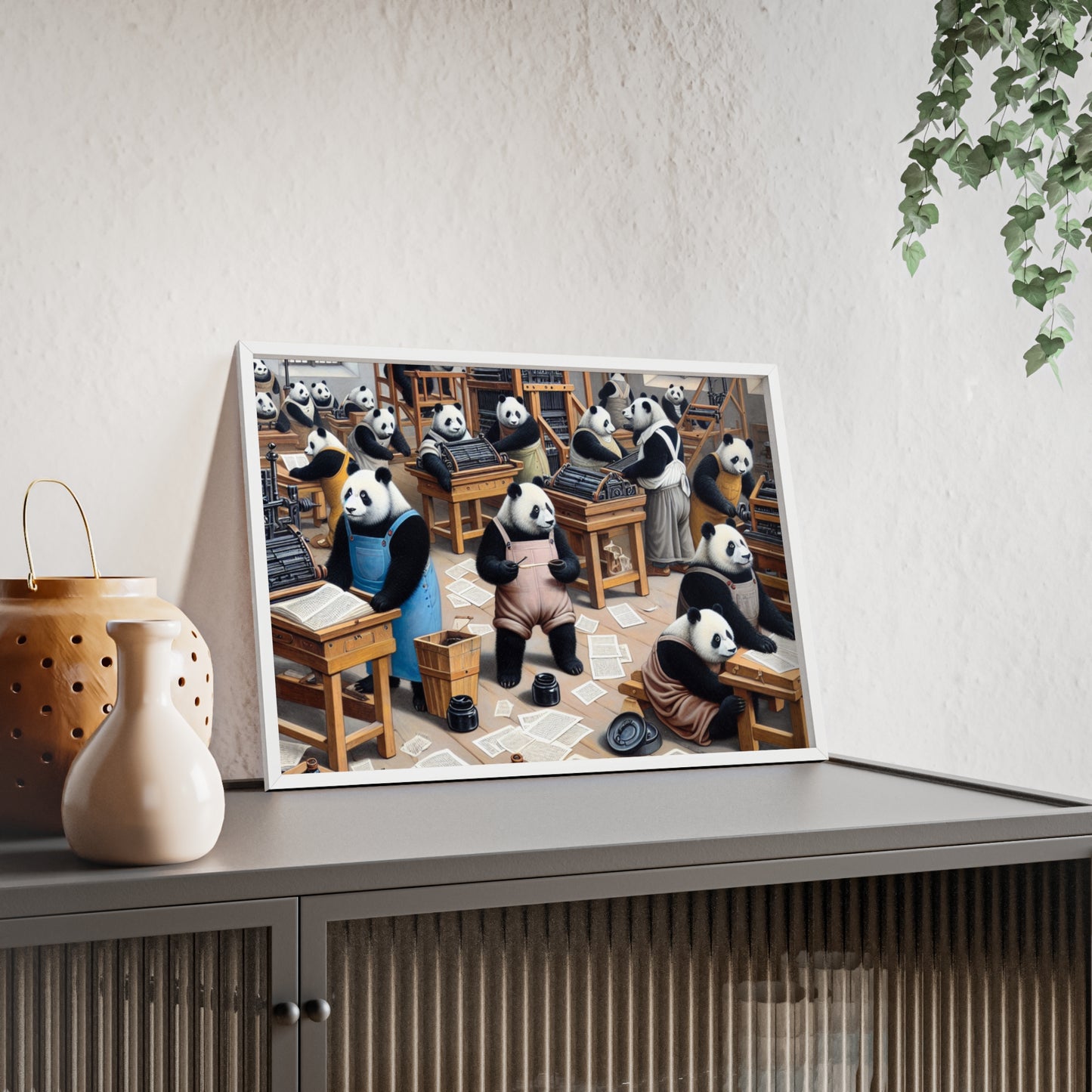 Framed Printing Pandamonium Poster