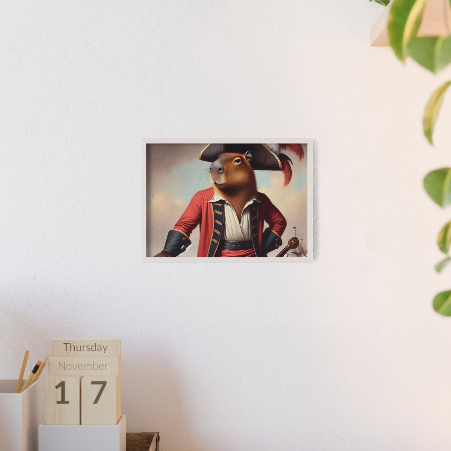 Framed Captain Capybara Poster