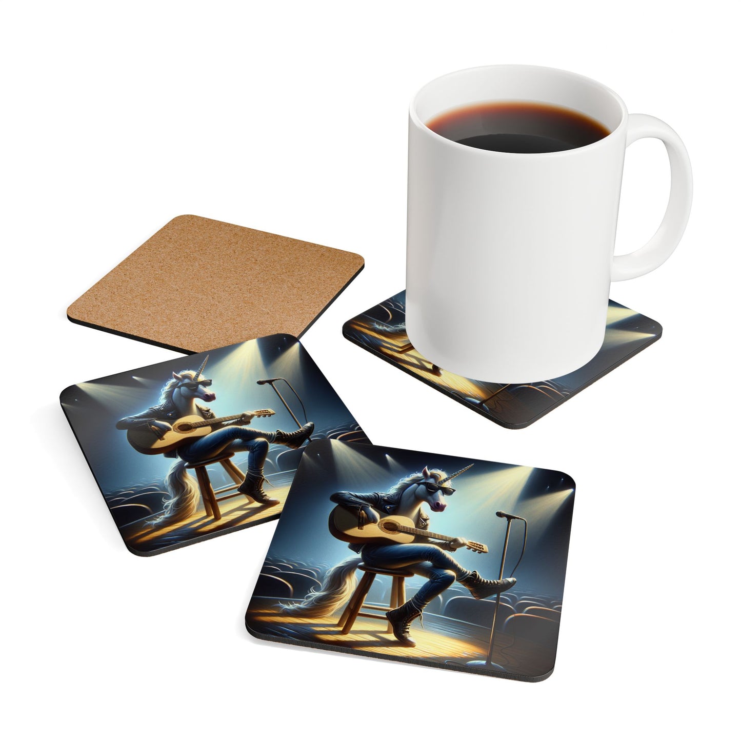 Unicorn Unplugged 4pc Coaster Set
