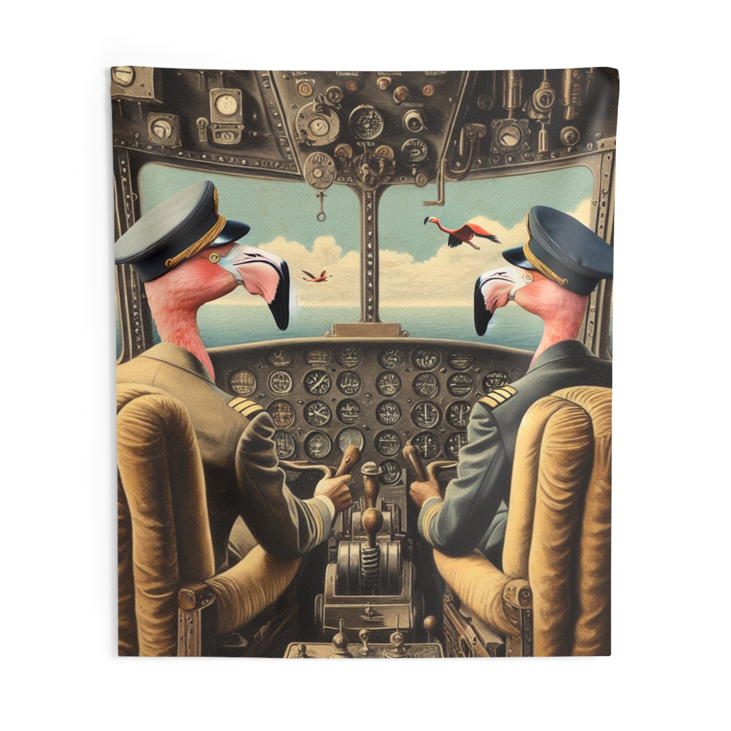 Flamingo Flight Deck Wall Tapestry