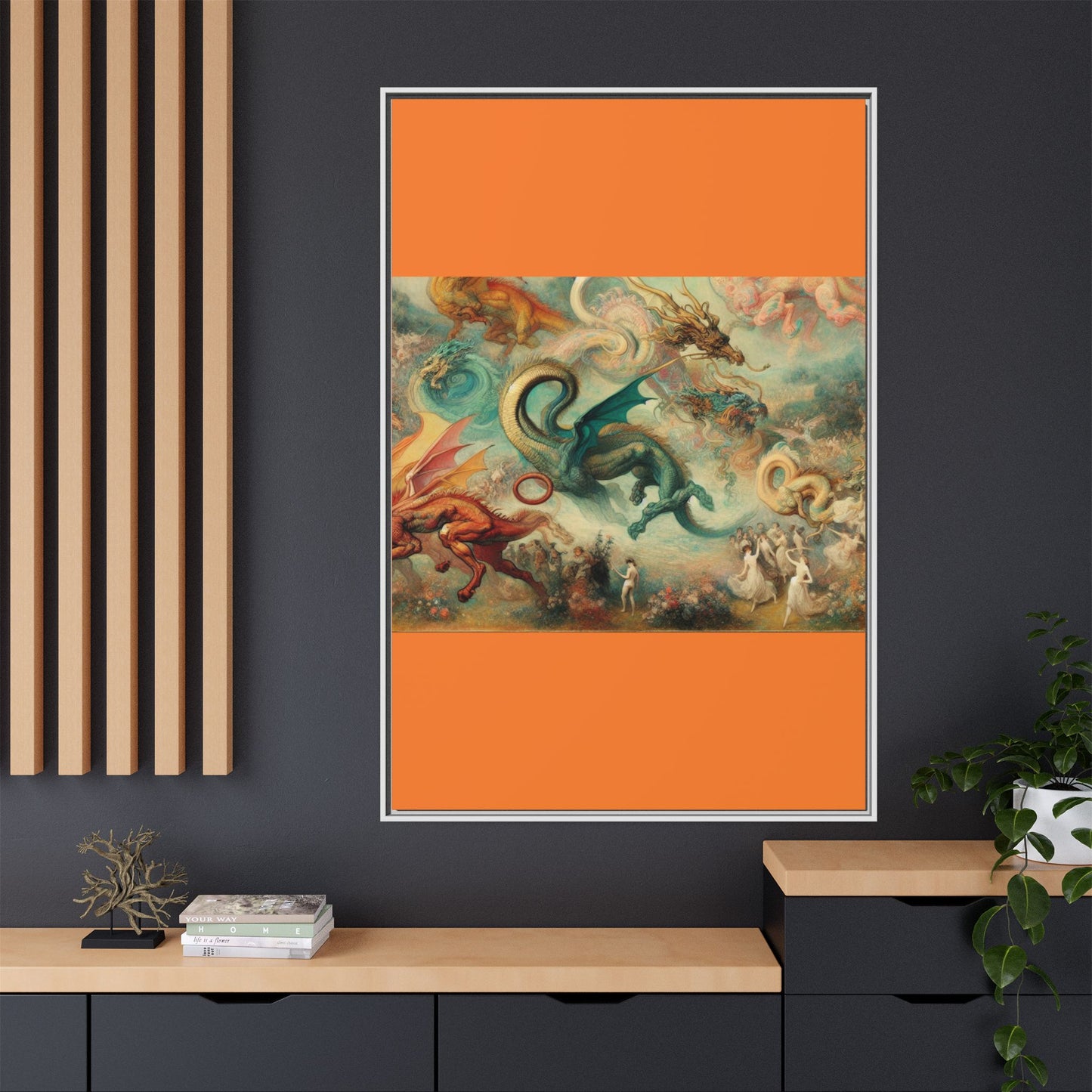 Degas Dreams of Dragons Canvas, Framed (Multi-color)
