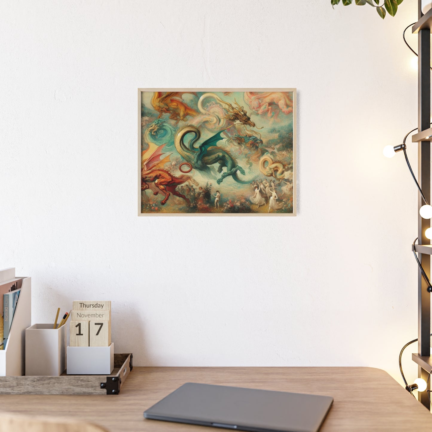 Framed Degas Dreams of Dragons Poster