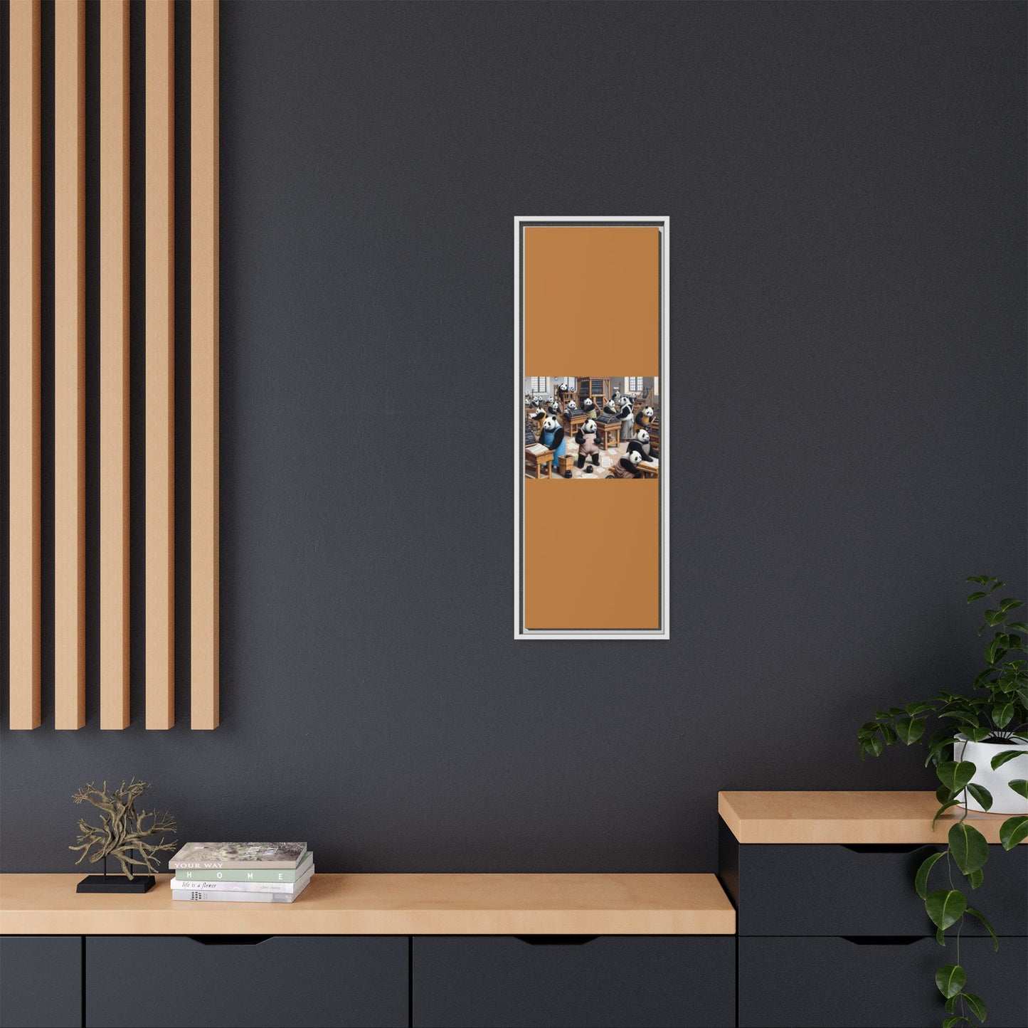 Printing Pandamonium Canvas, Framed (Multi-color)