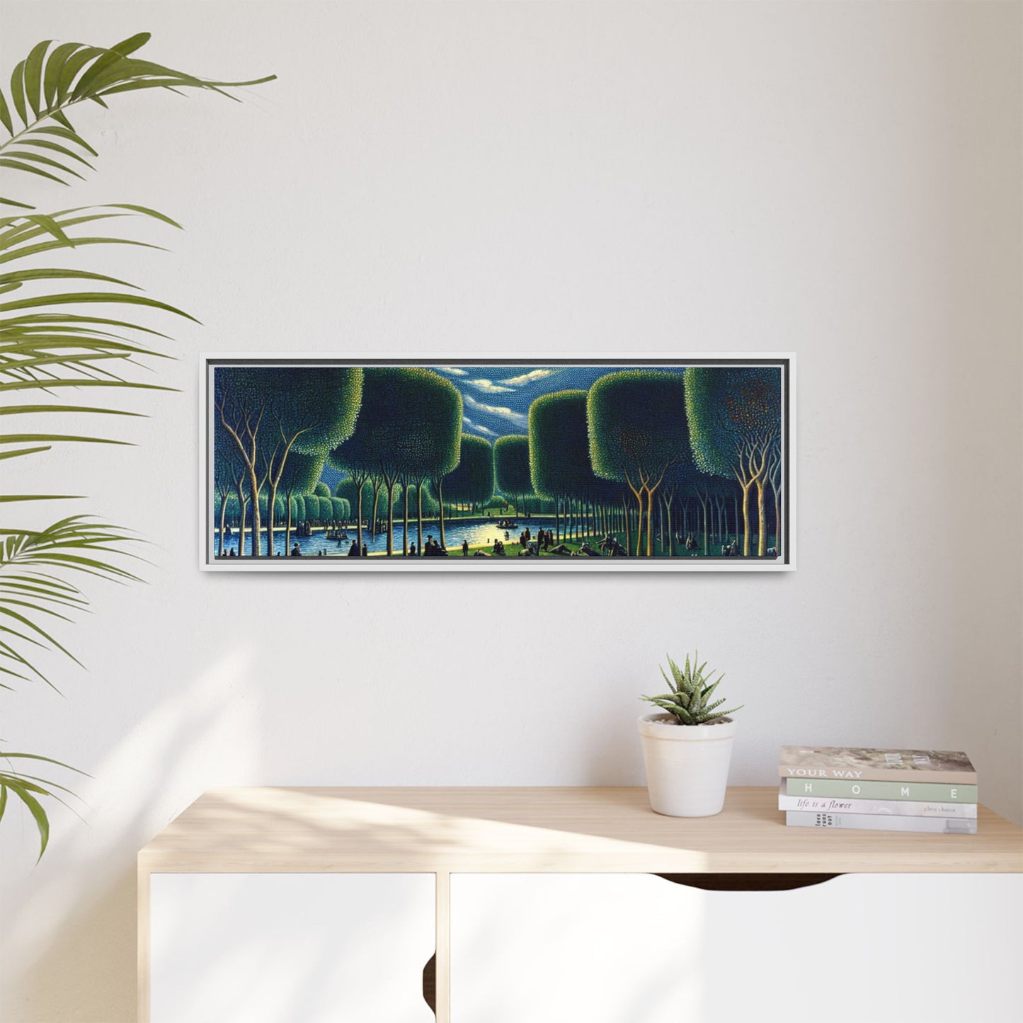 Werewolves at the Waterfront Canvas, Framed (Multi-color)