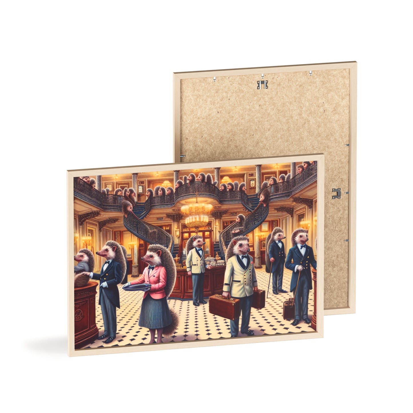 Framed Hedgehog Hotel Poster