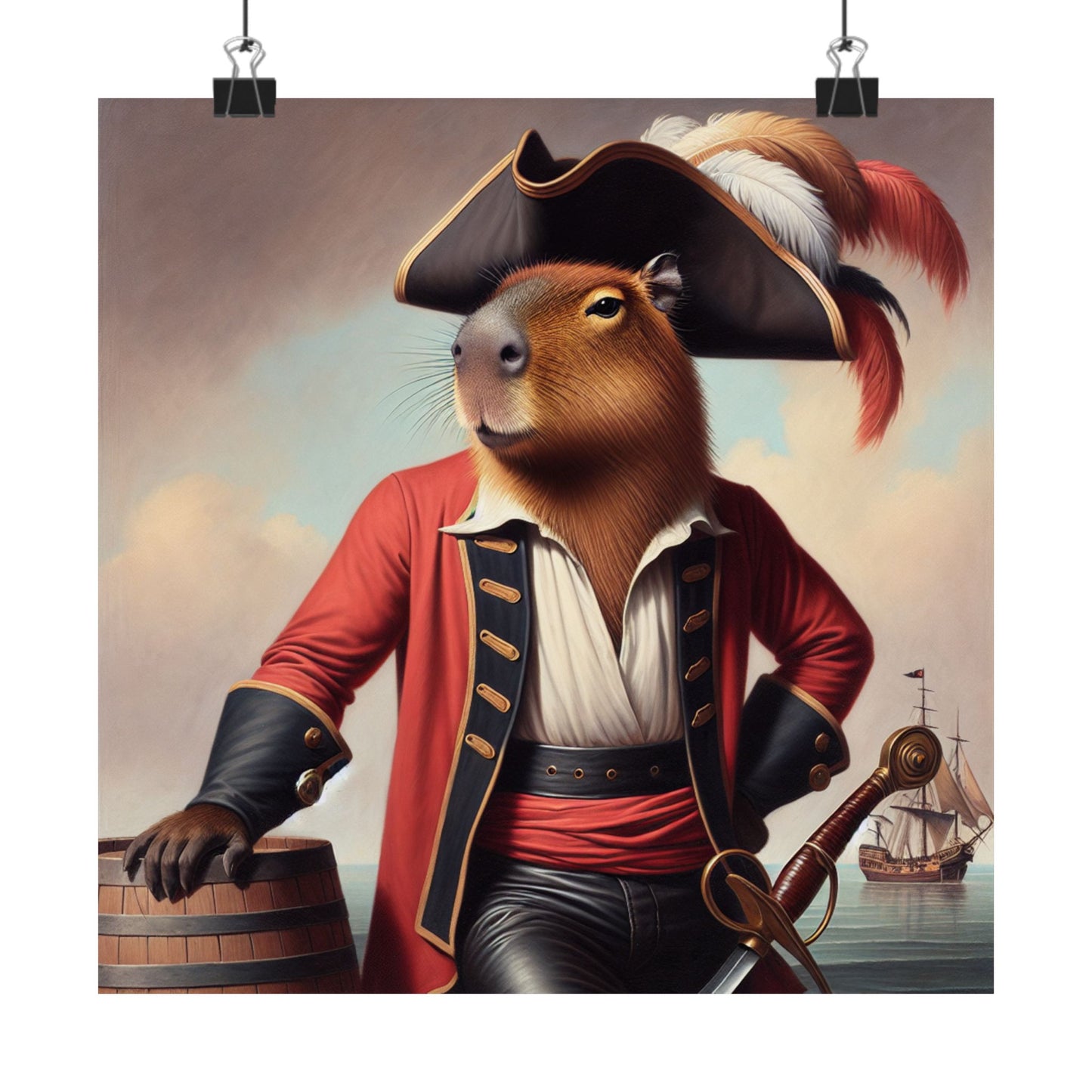Captain Capybara Poster