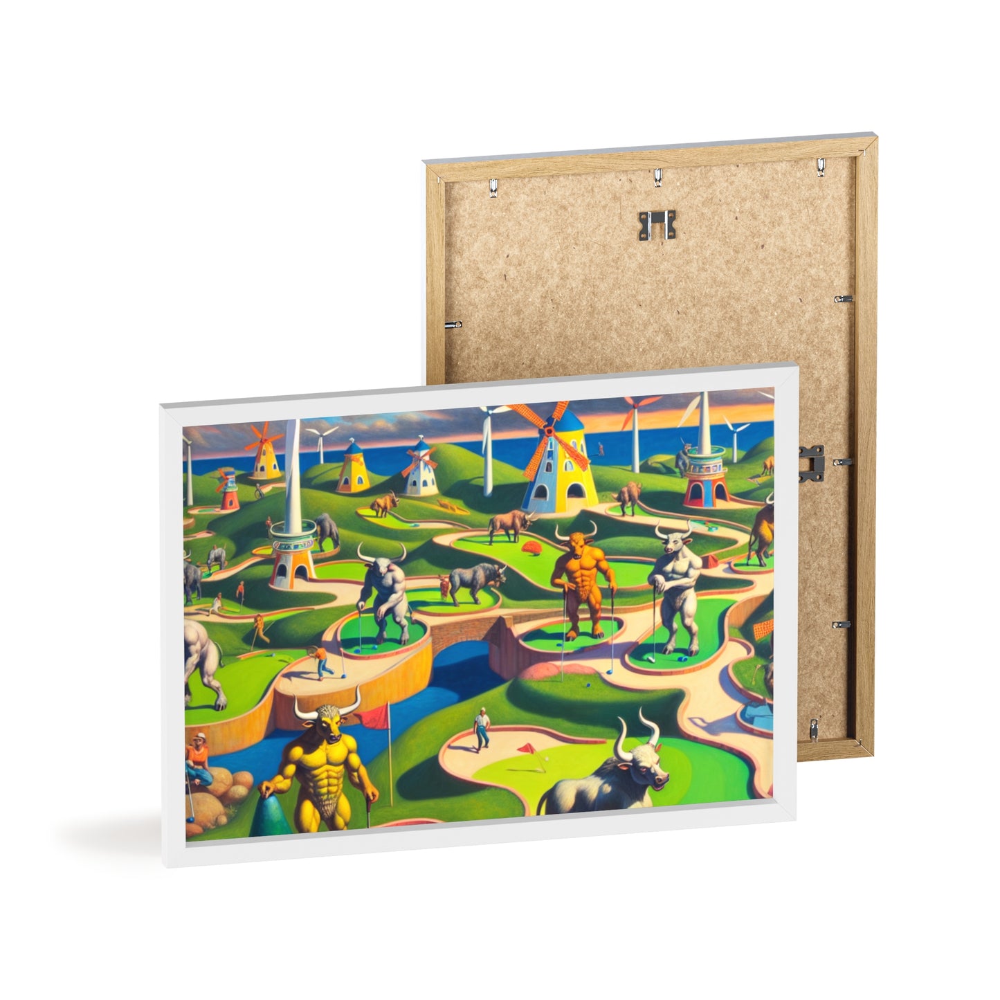 Framed Mini-taur Golf Poster