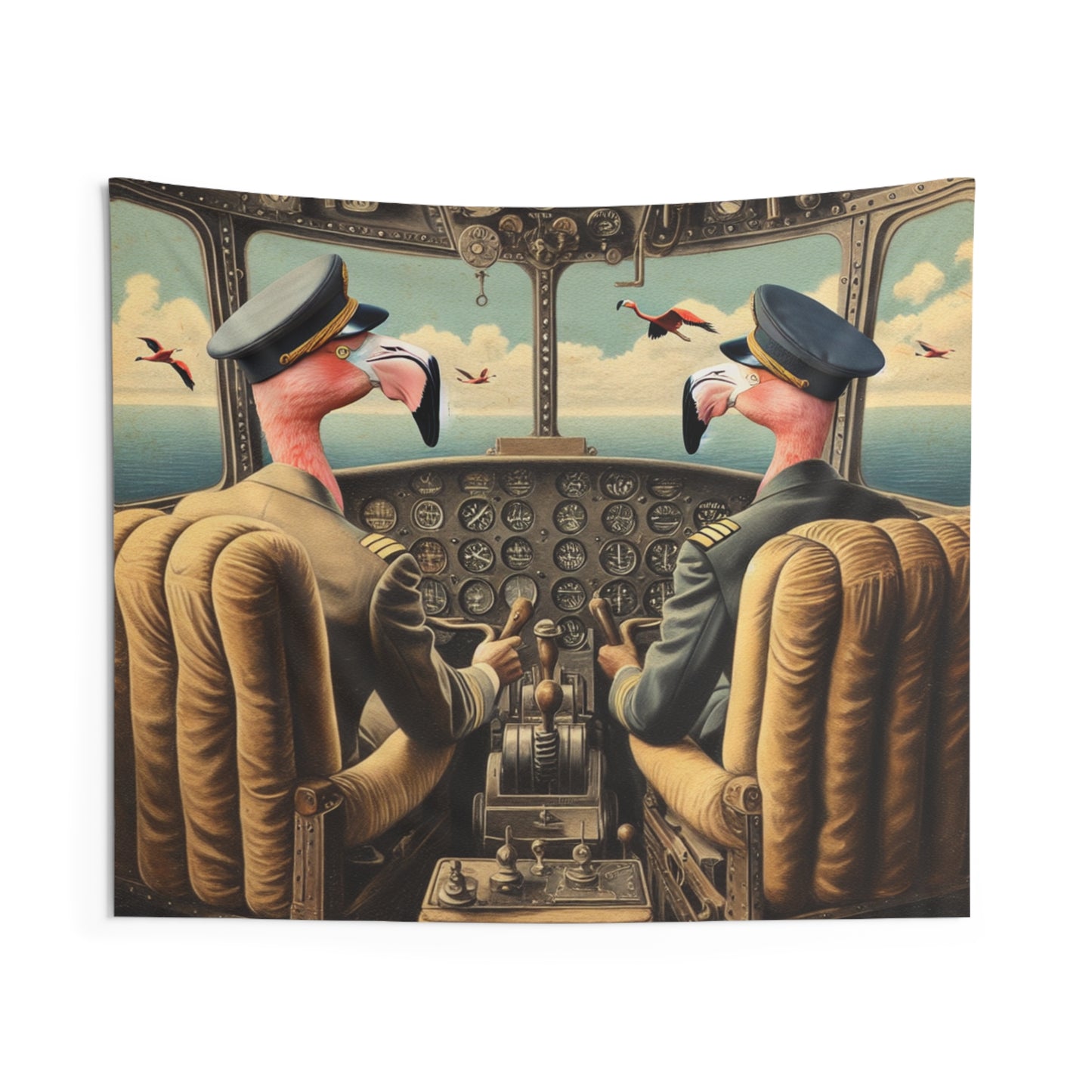 Flamingo Flight Deck Wall Tapestry