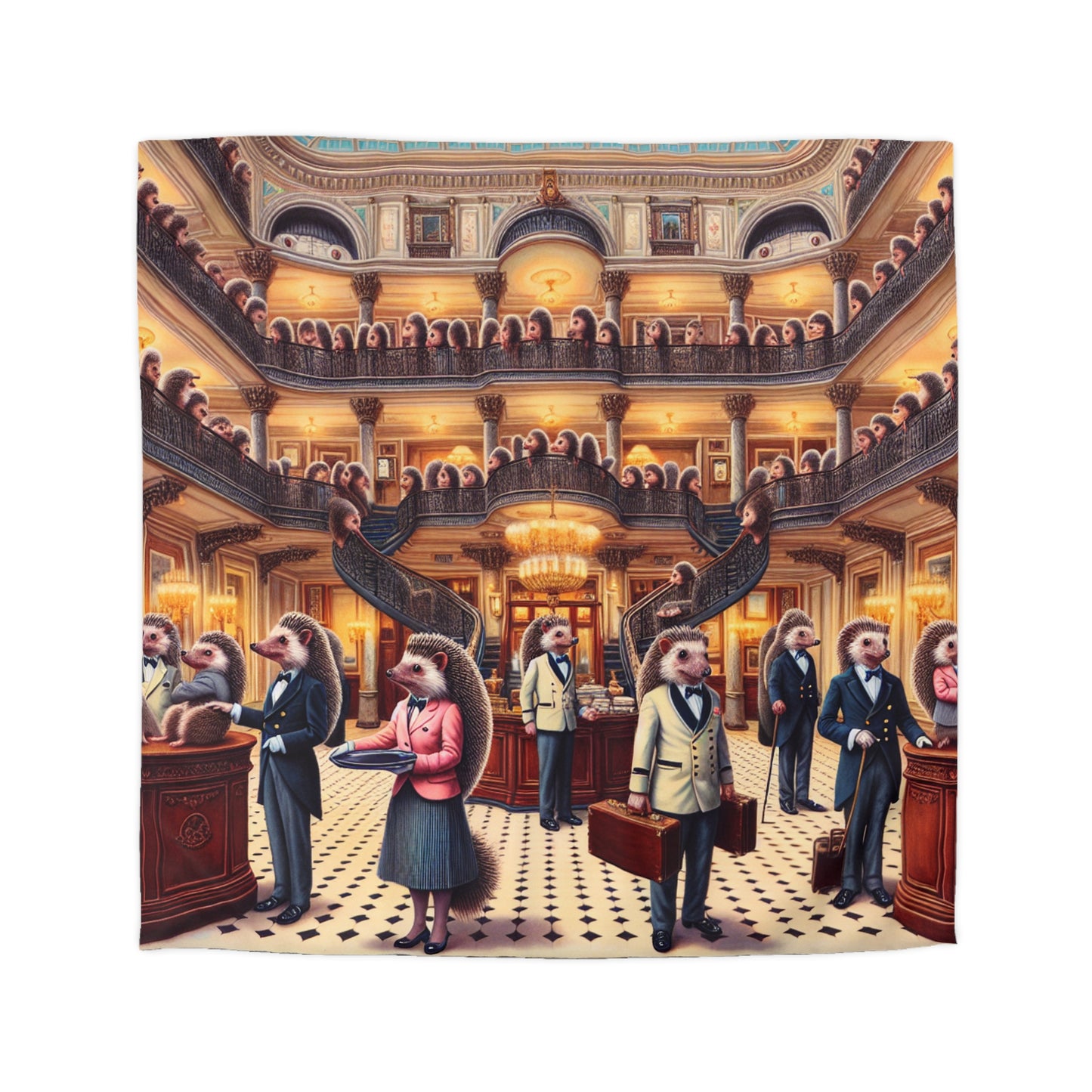 Hedgehog Hotel Microfiber Duvet Cover