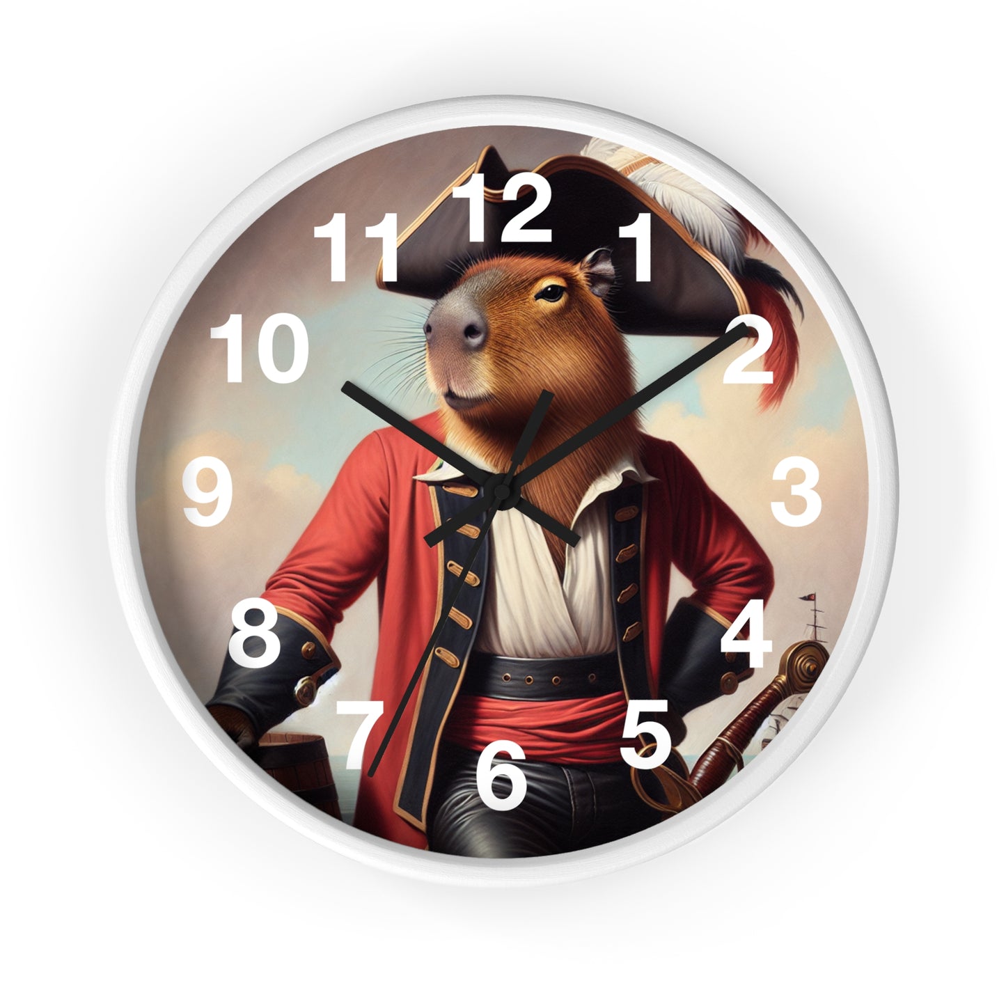 Captain Capybara Wall Clock
