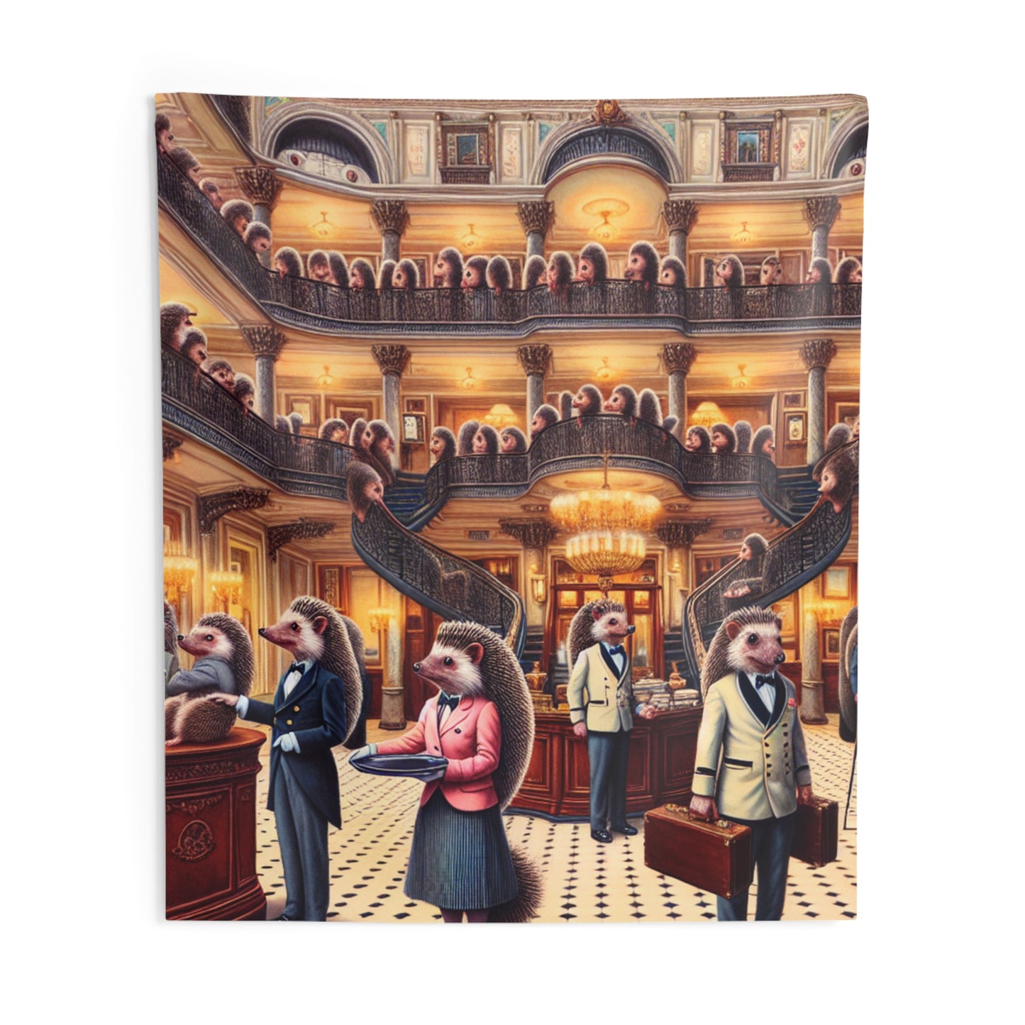 Hedgehog Hotel Wall Tapestry