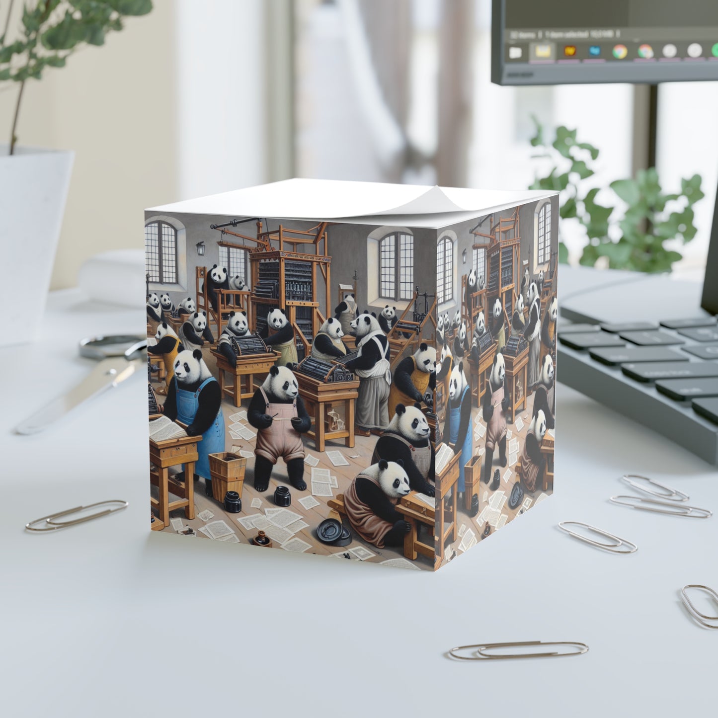 Printing Pandamonium Post It Note Cube