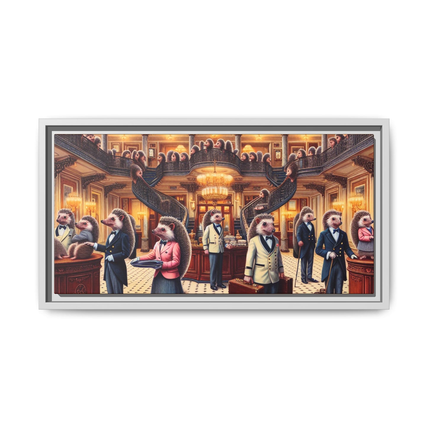 Hedgehog Hotel Canvas, Framed (Multi-color)