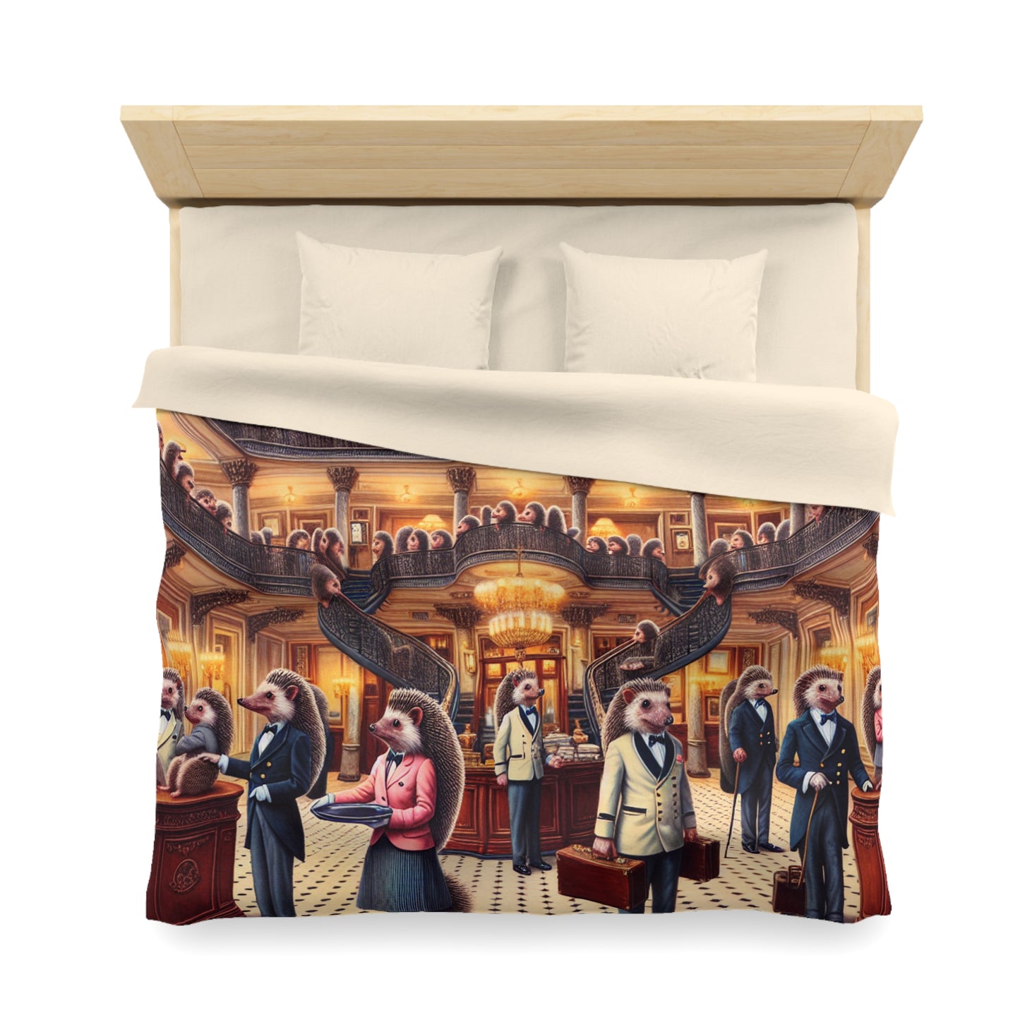 Hedgehog Hotel Microfiber Duvet Cover