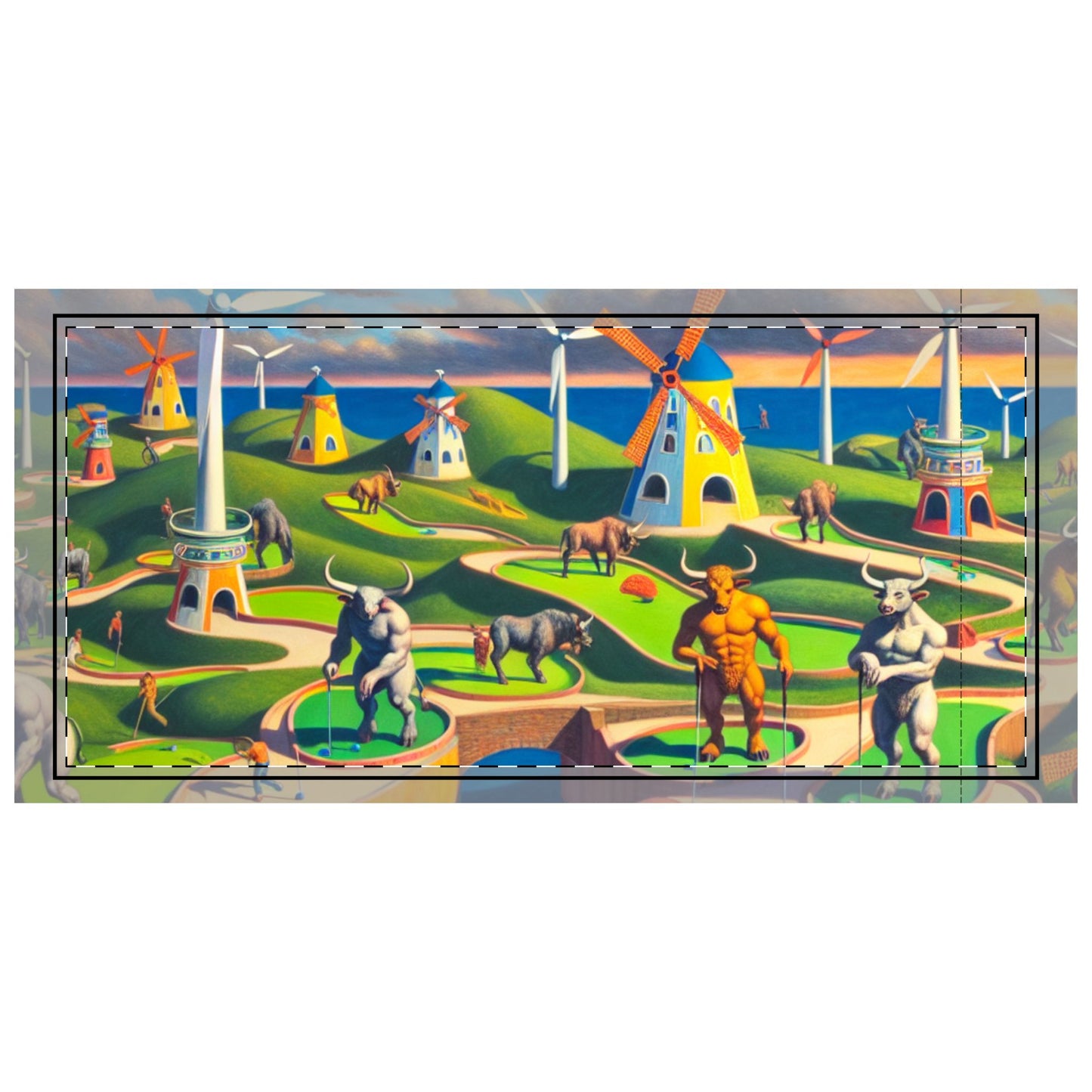 Mini-taur Golf Microfiber Pillowcase