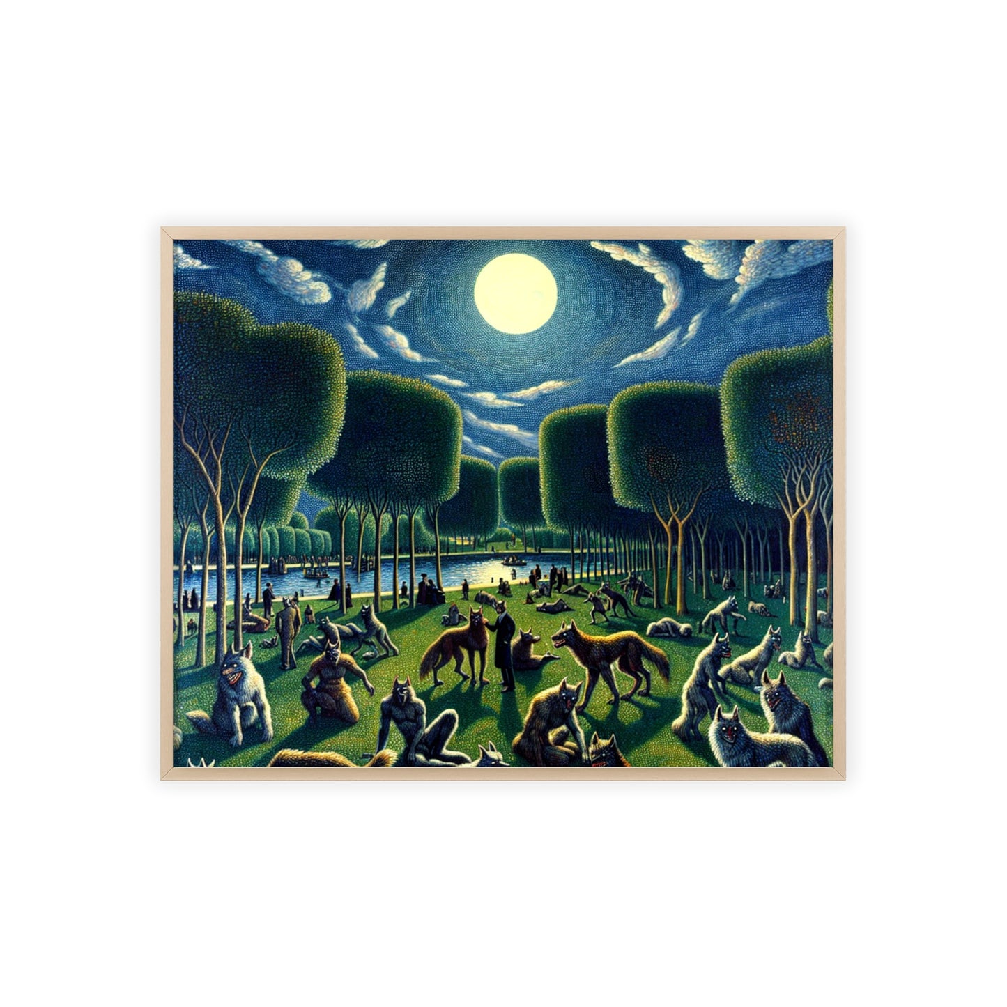 Framed Werewolves at the Waterfront Poster