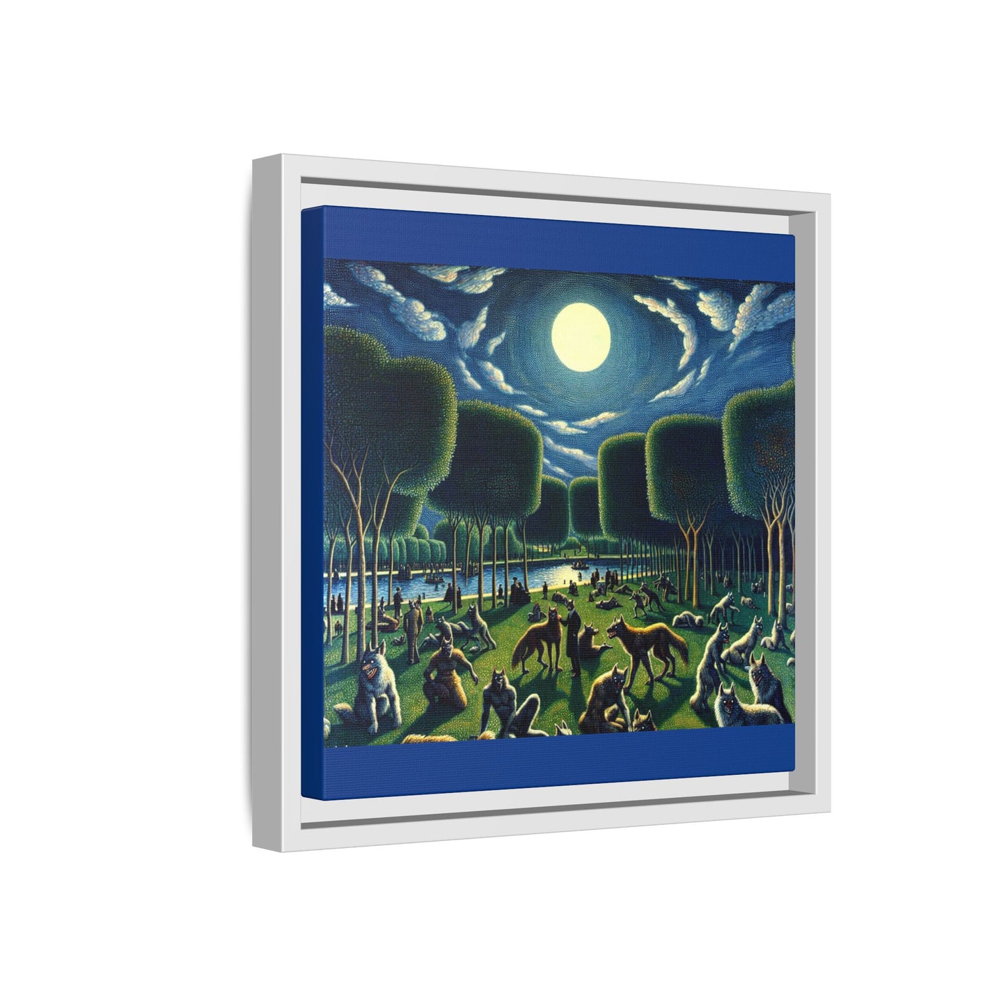 Werewolves at the Waterfront Canvas, Framed (Multi-color)