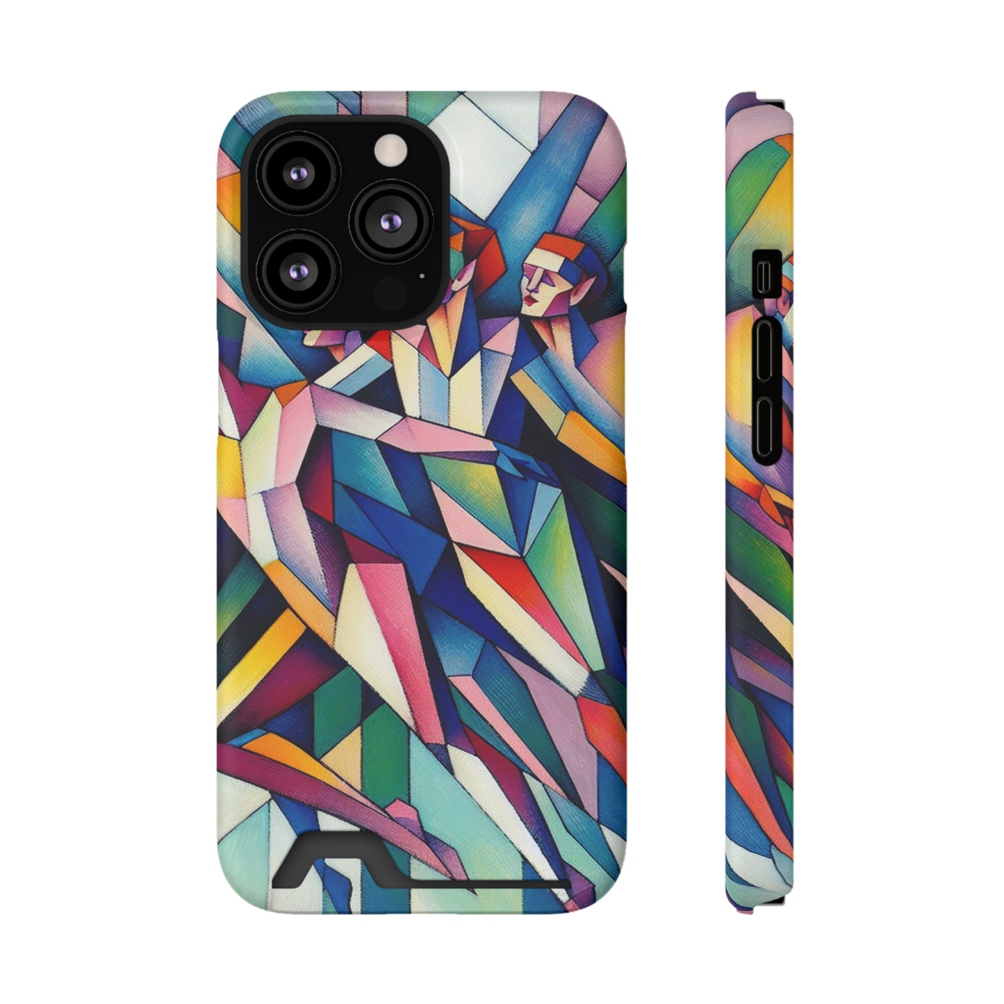 Picasso's Pixies Phone Case with Card Holder - IPHONE