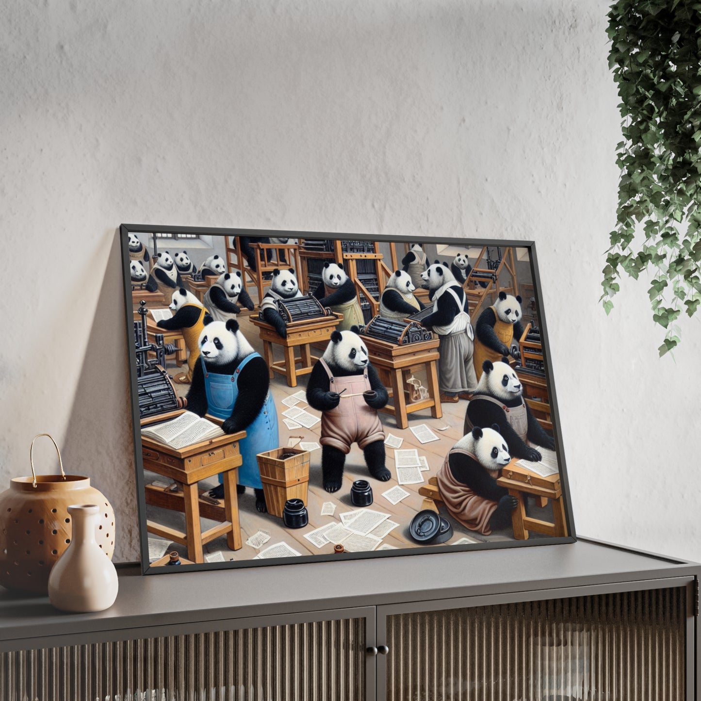 Framed Printing Pandamonium Poster