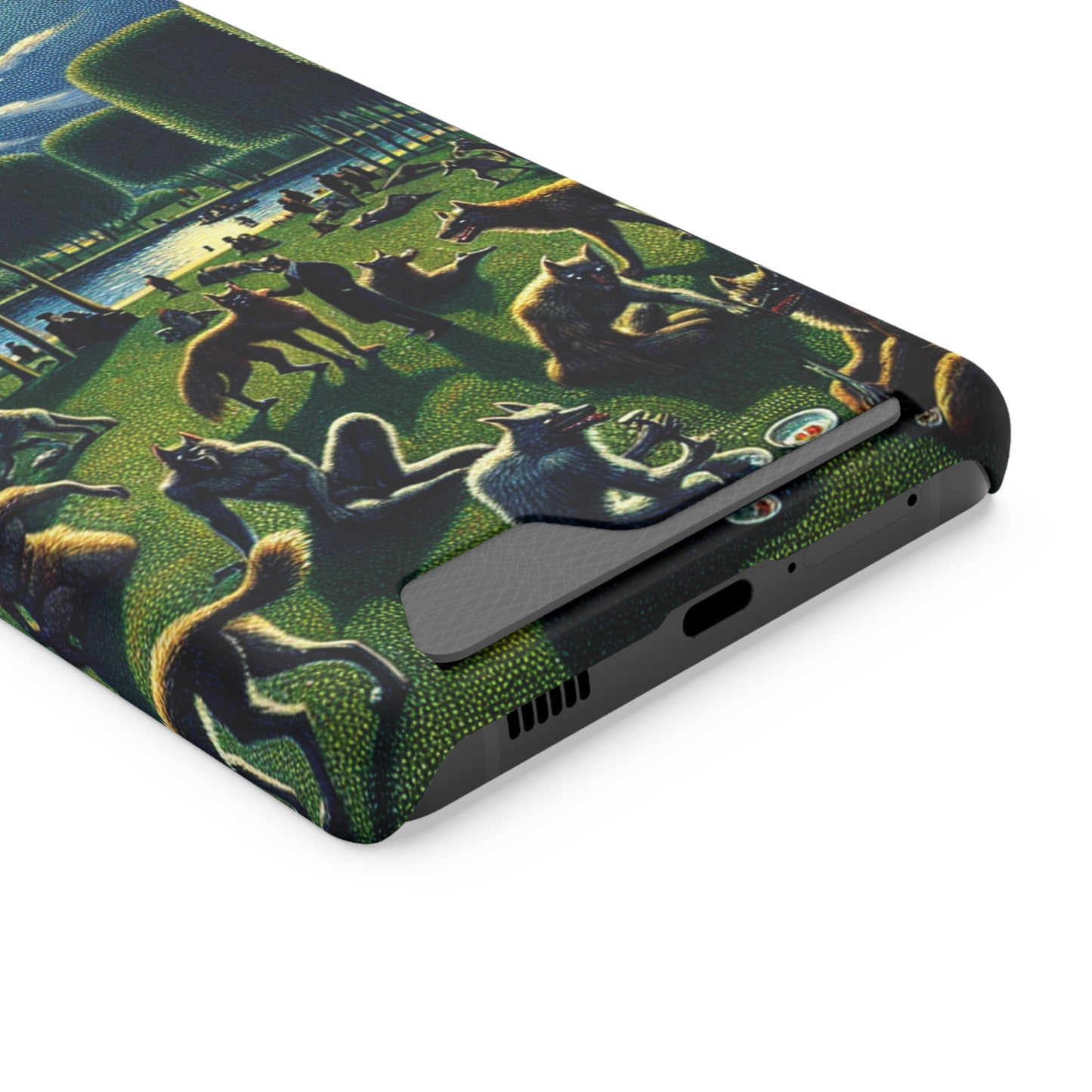 Werewolves at the Waterfront Phone Case with Card Holder - GALAXY