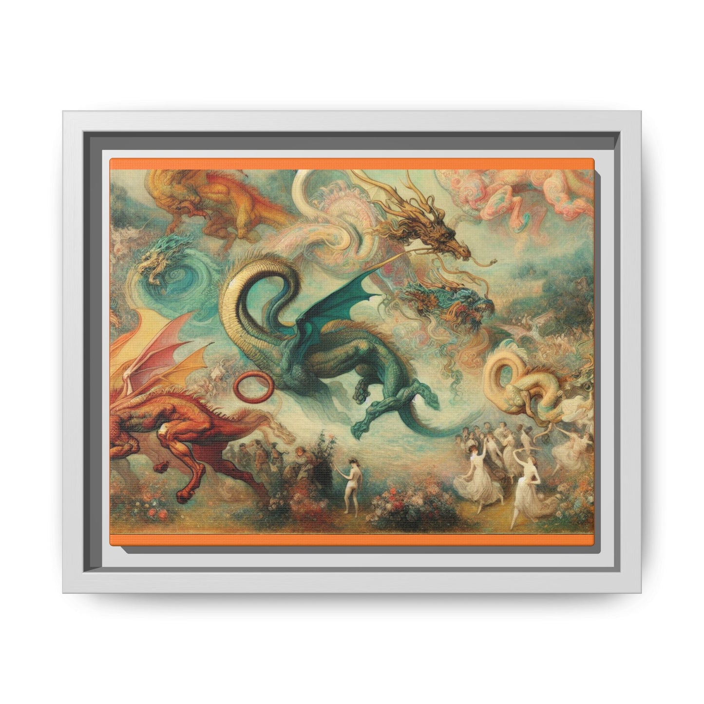 Degas Dreams of Dragons Canvas, Framed (Multi-color)