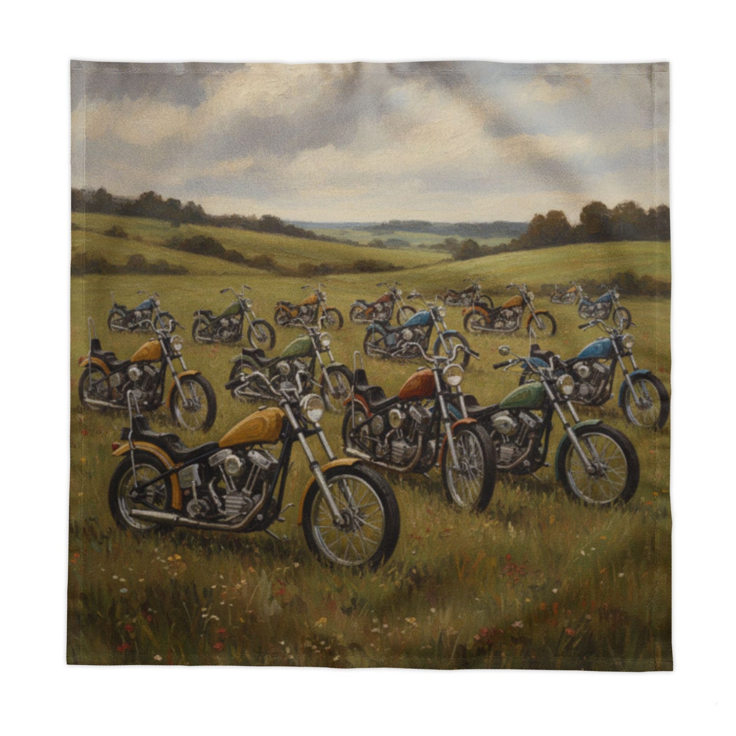 Wild Motorcycles Tablecloth