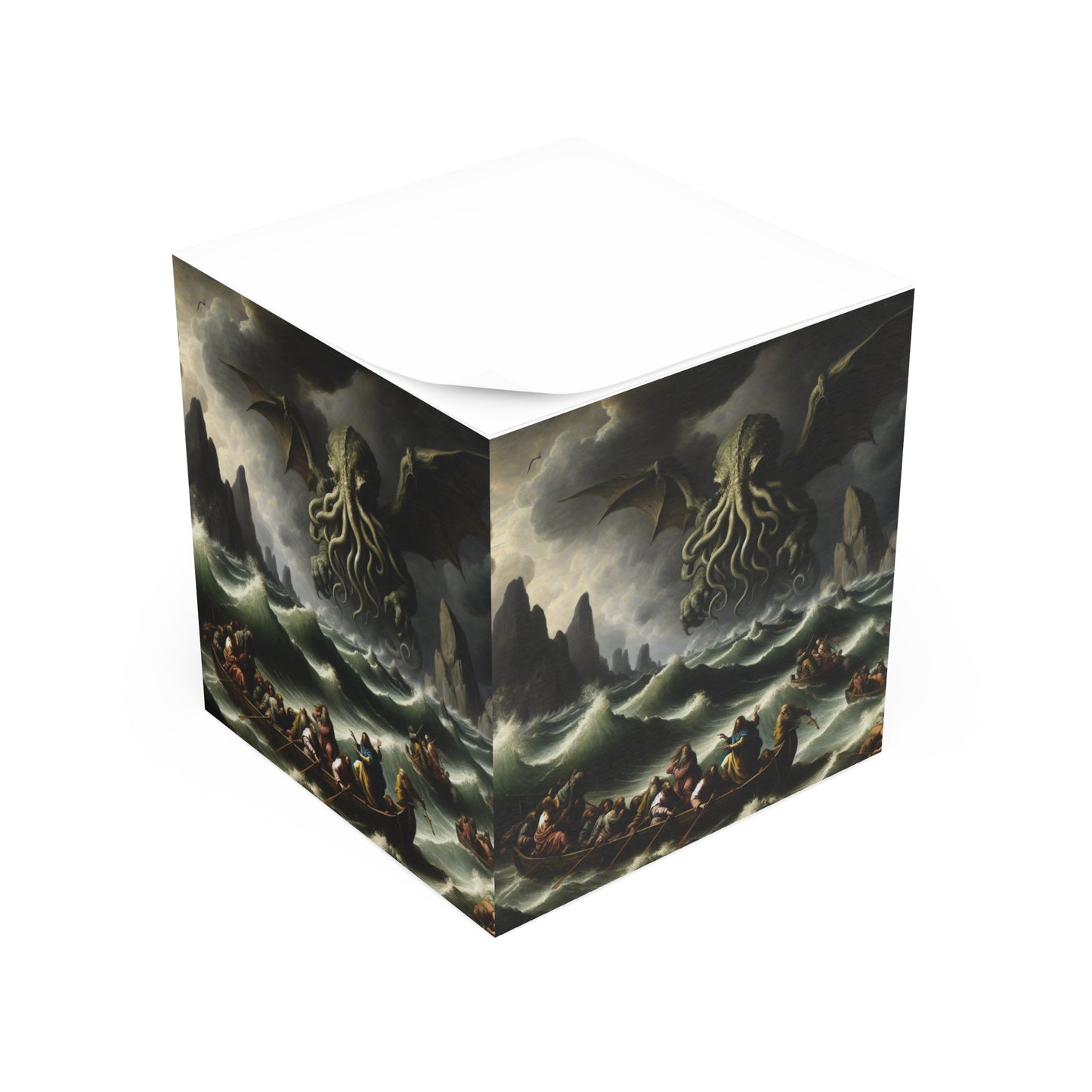 Cthulhu in the Storm Post It Note Cube