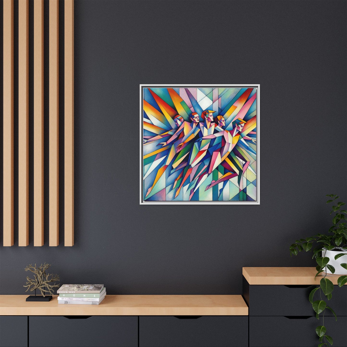 Picasso's Pixies Canvas, Framed (Multi-color)