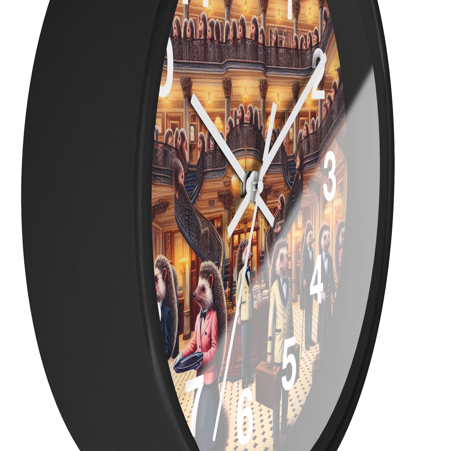 Hedgehog Hotel Wall Clock
