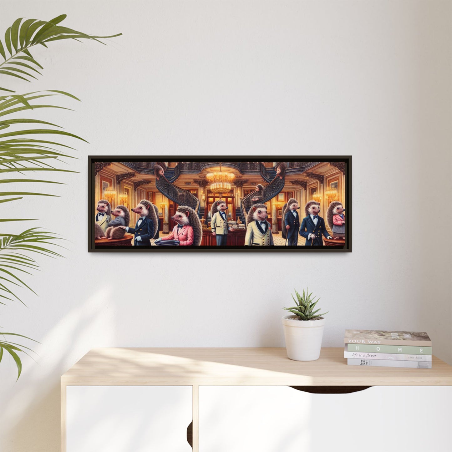 Hedgehog Hotel Canvas, Framed (Multi-color)